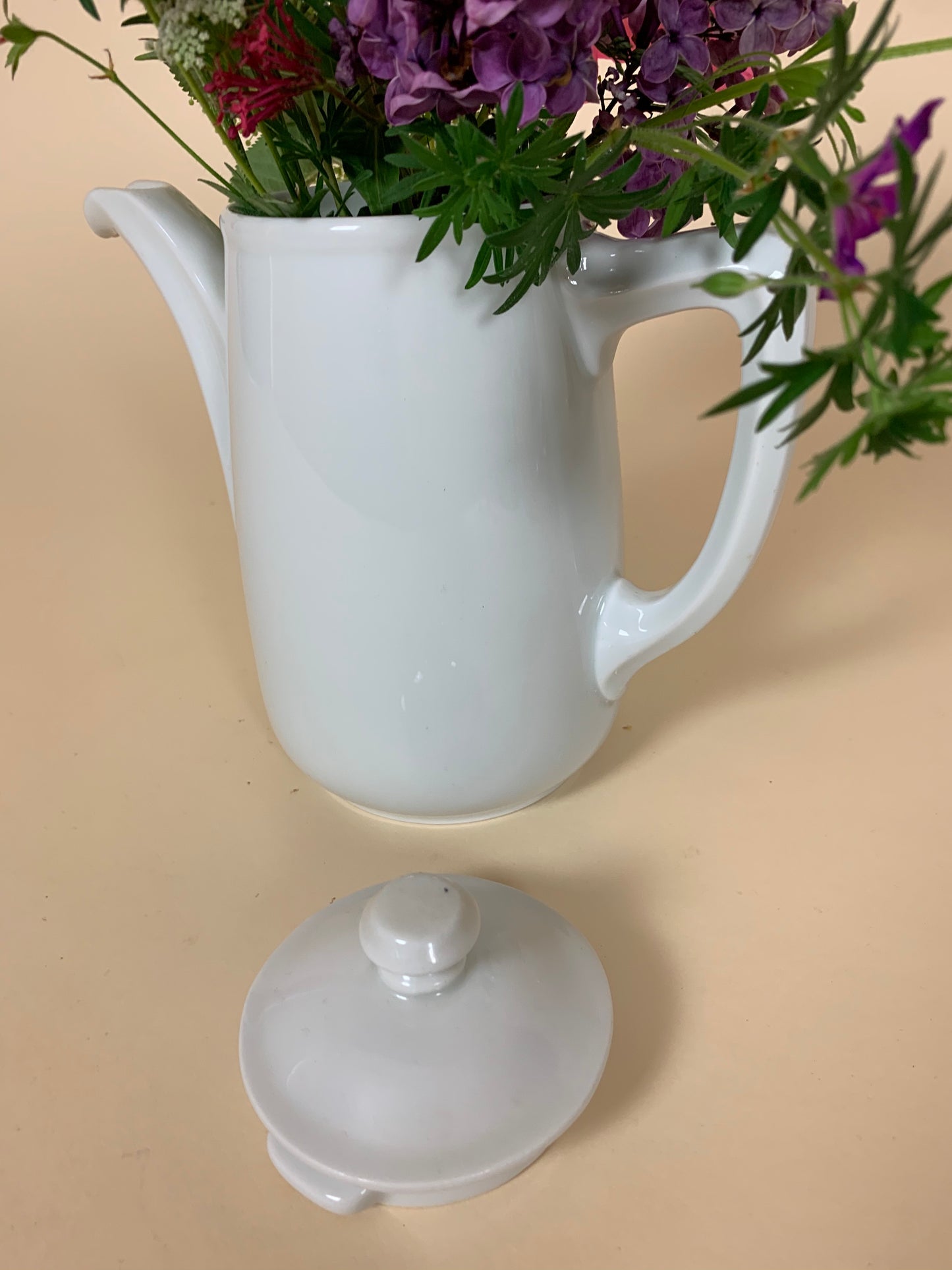 Porcelænskande med låg