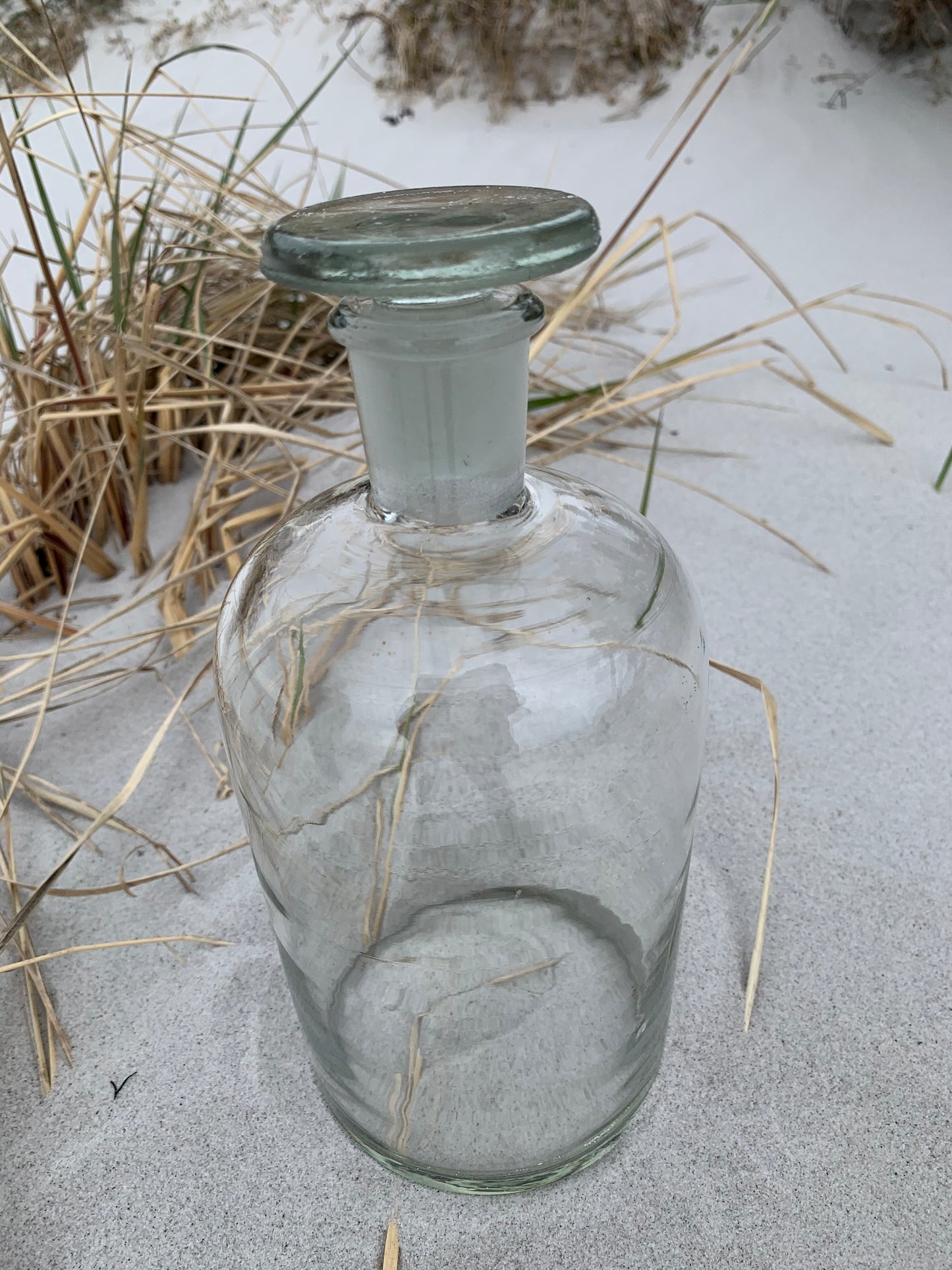 Apotekerflaske i klart glas