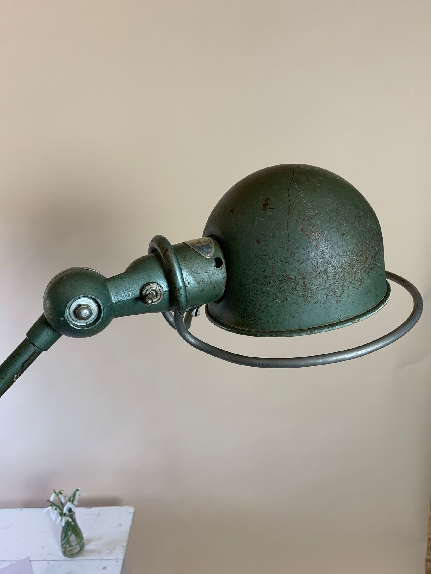 Original grøn Jieldé gulvlampe