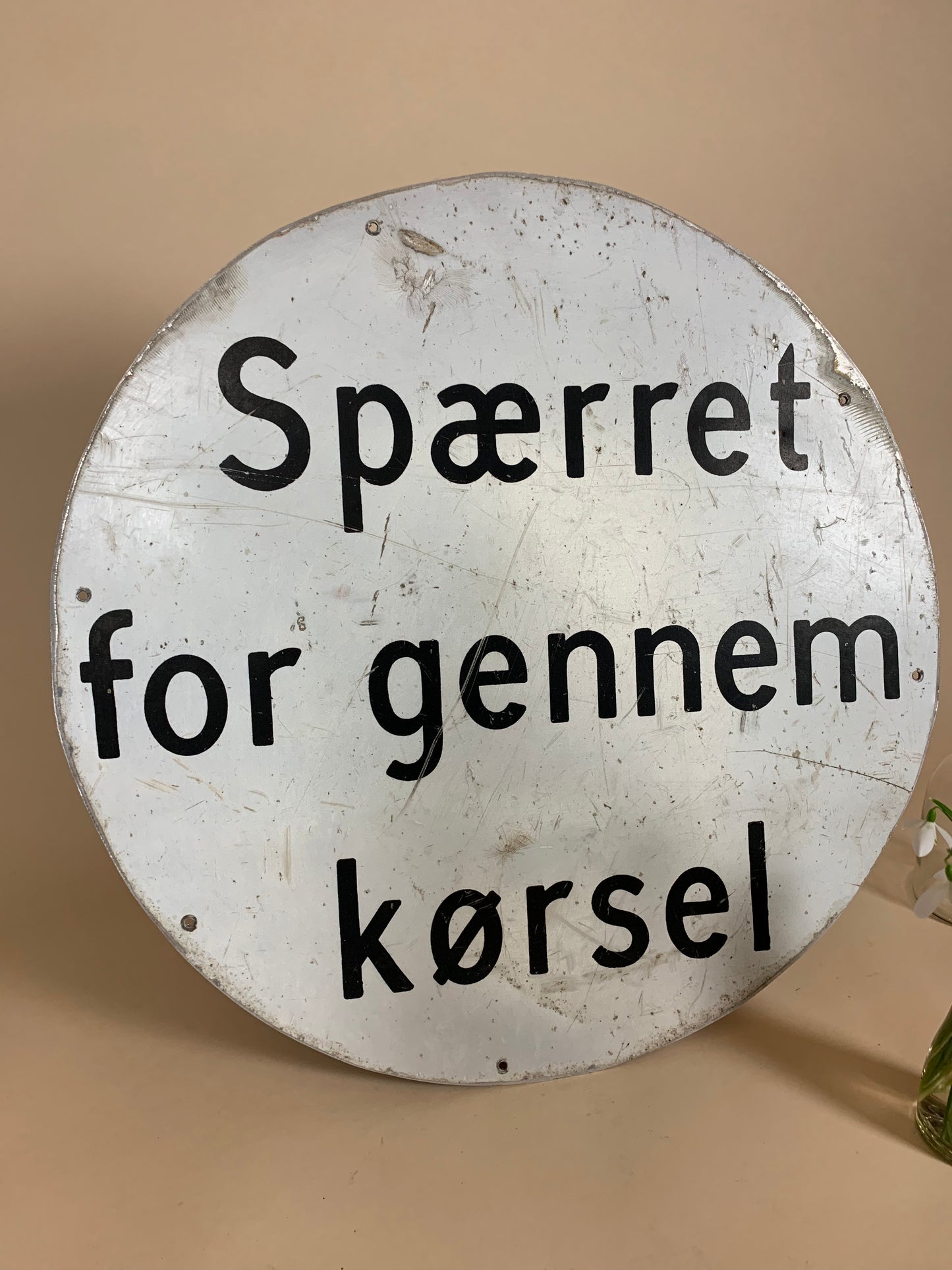 Rundt skilt - Spærret for gennemkørsel