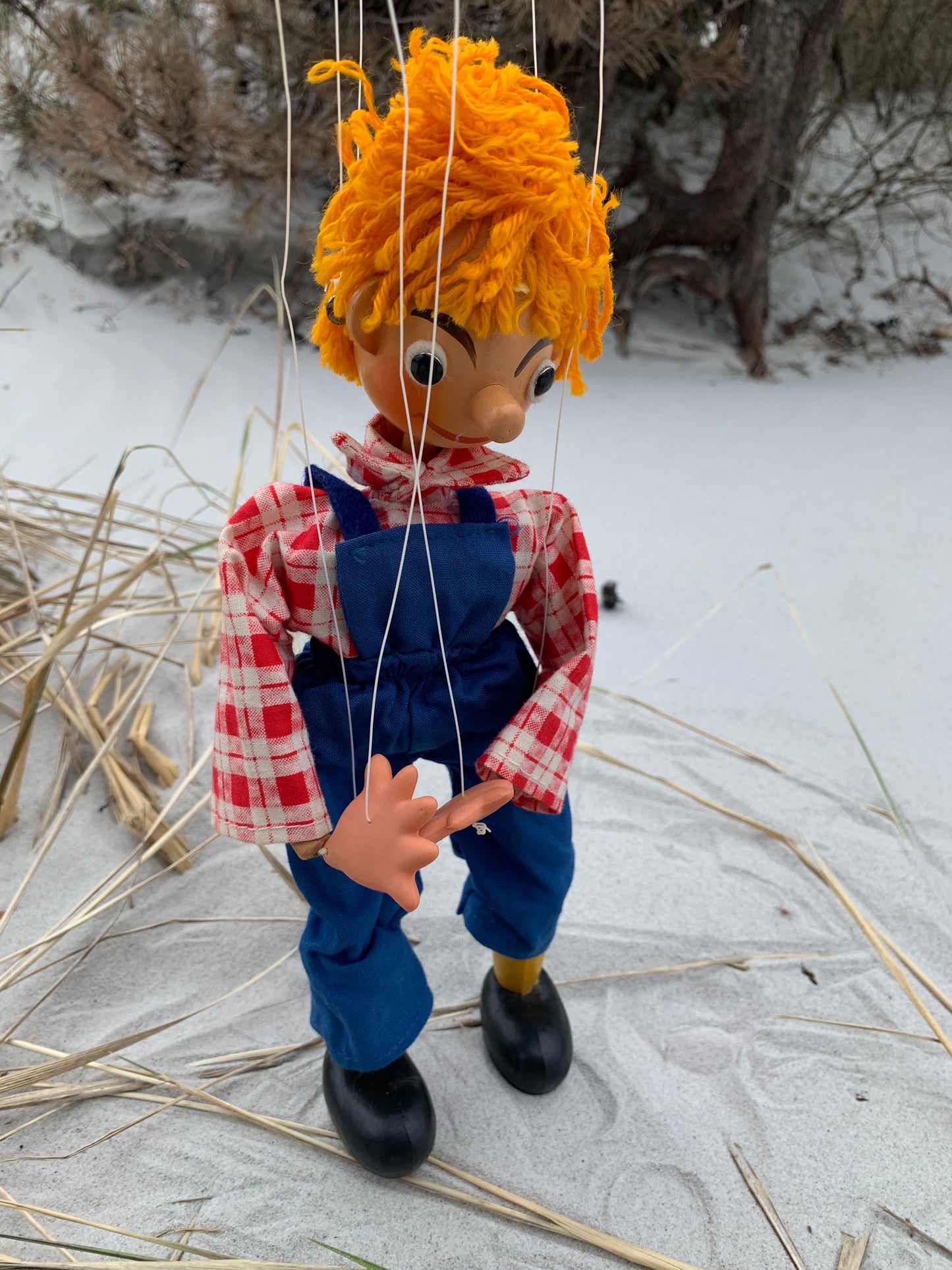 Lillebror marionetdukke i original emballage