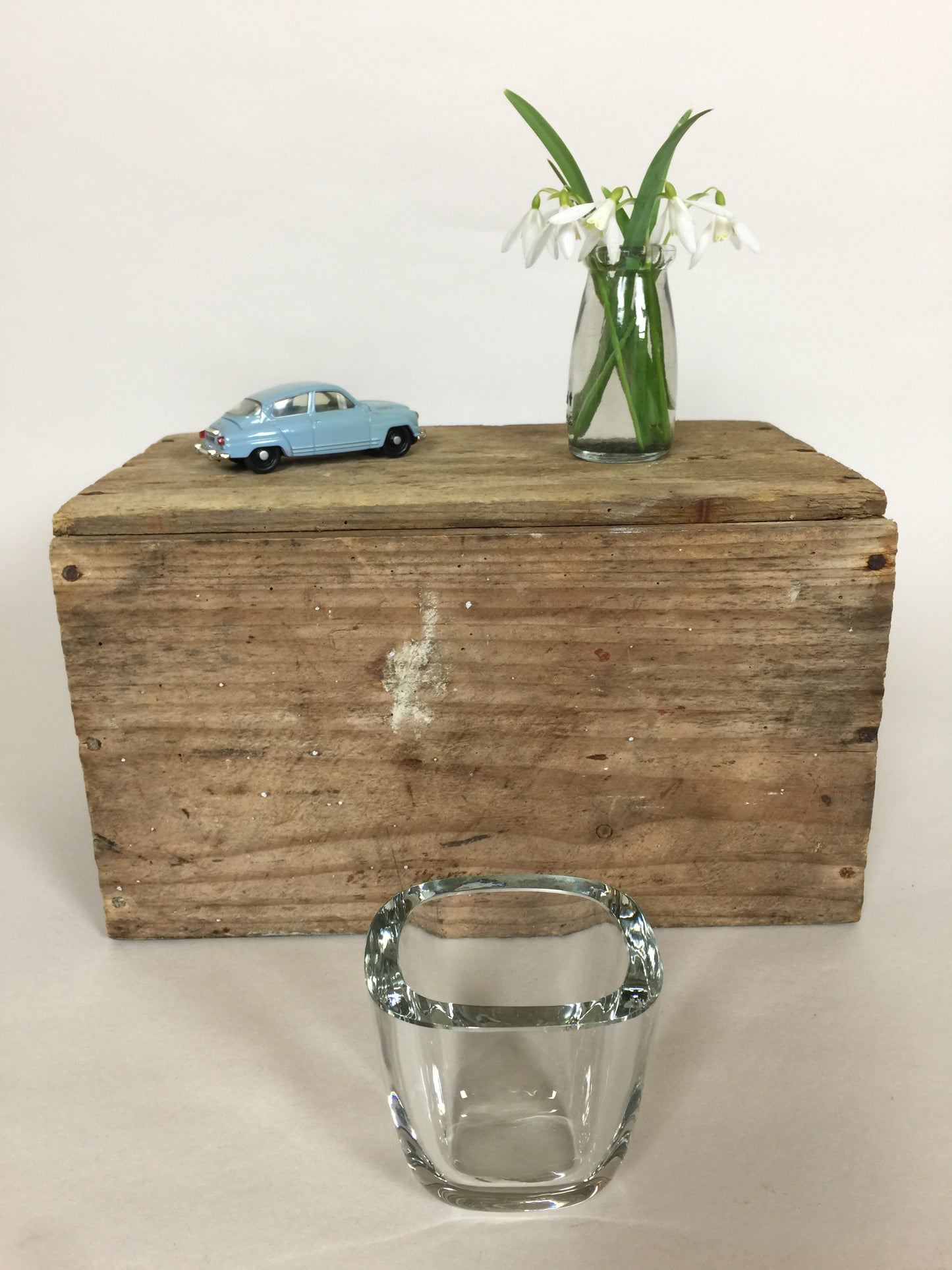 Smuk gammel glas vase - sandsynligvis fra Strömbergshyttan i Sverige