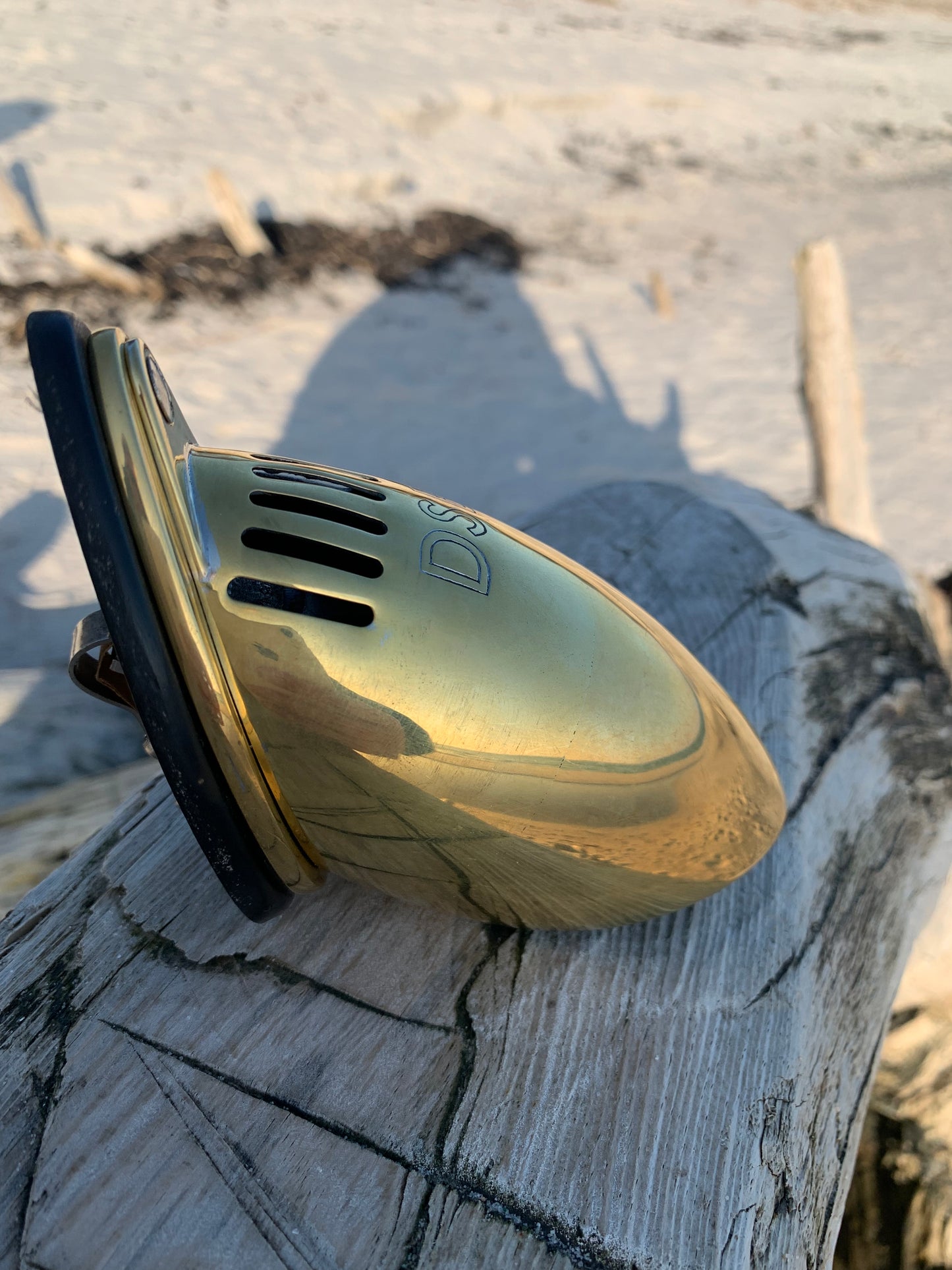 DSB lampe fra sovekupé - Messing