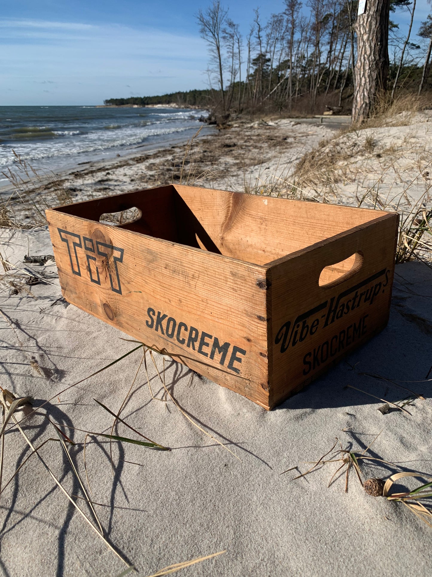 Trækasse med reklame