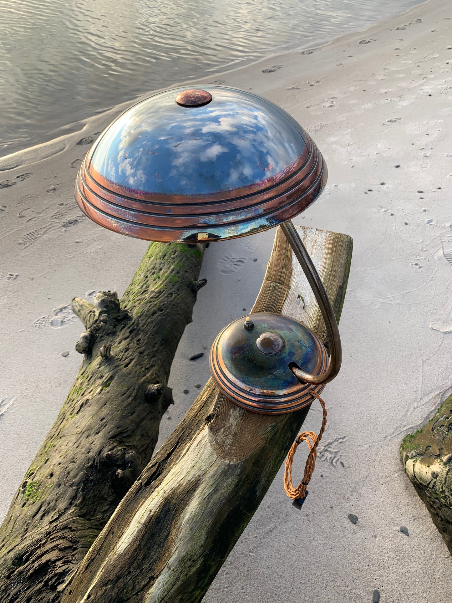 Rå Helo lampe - Kobber