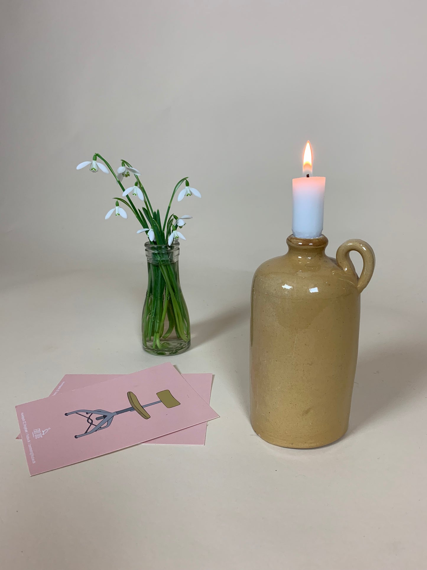 Skøn Fransk keramikdunk (kan anvendes til lys)