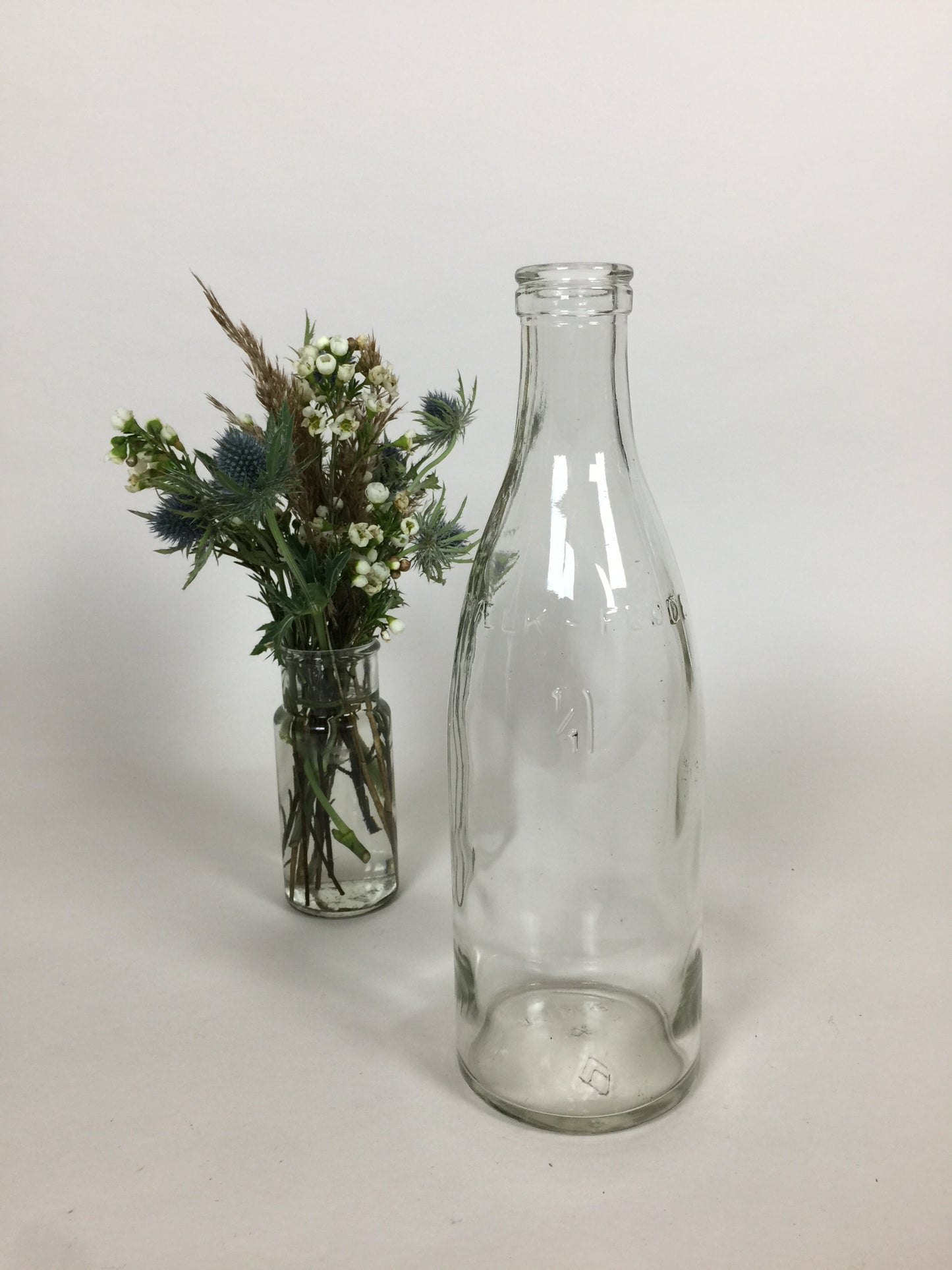 Gammel mælke og fløde flaske 1 liter