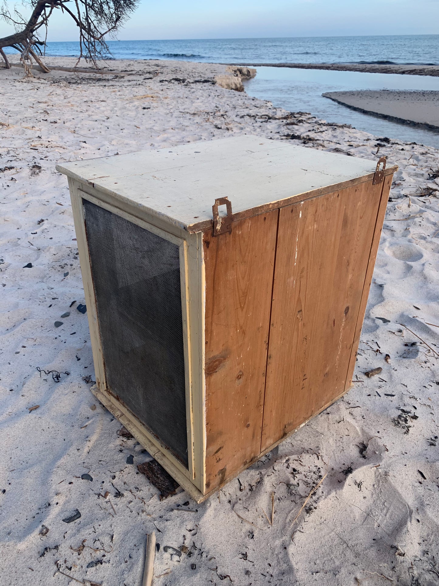 Skønt flueskab med patina