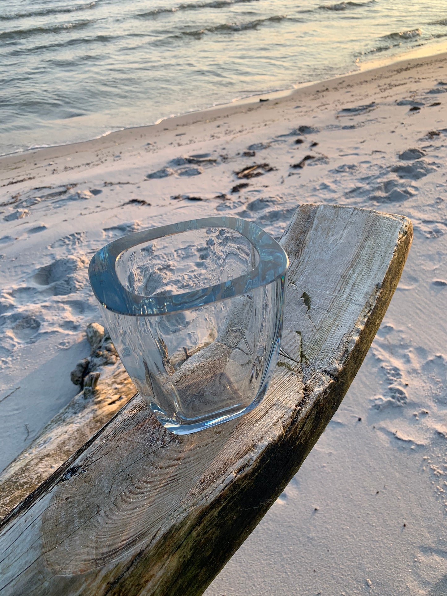 Vase i lækkert glas