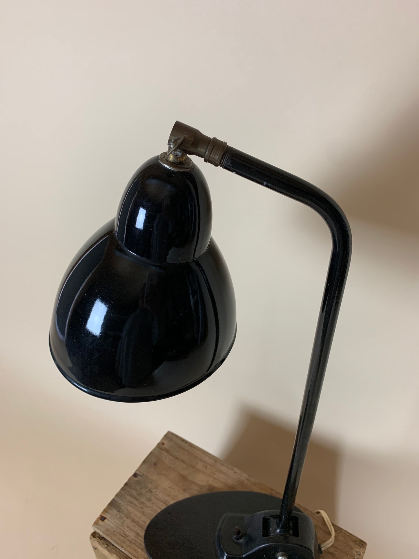 Jacobus vintage bordlampe i sort