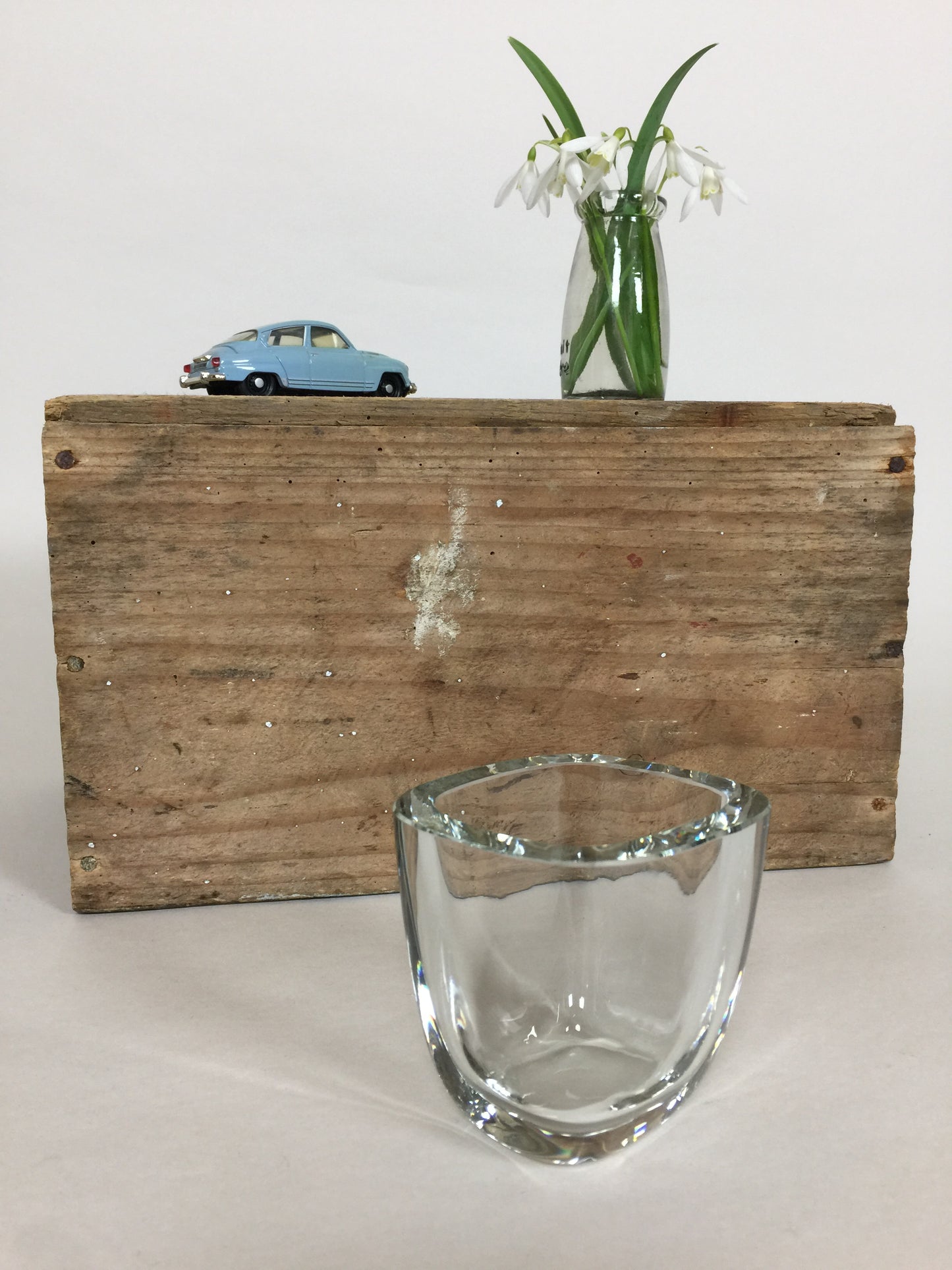 Smuk gammel glas vase - sandsynligvis fra Strömbergshyttan i Sverige