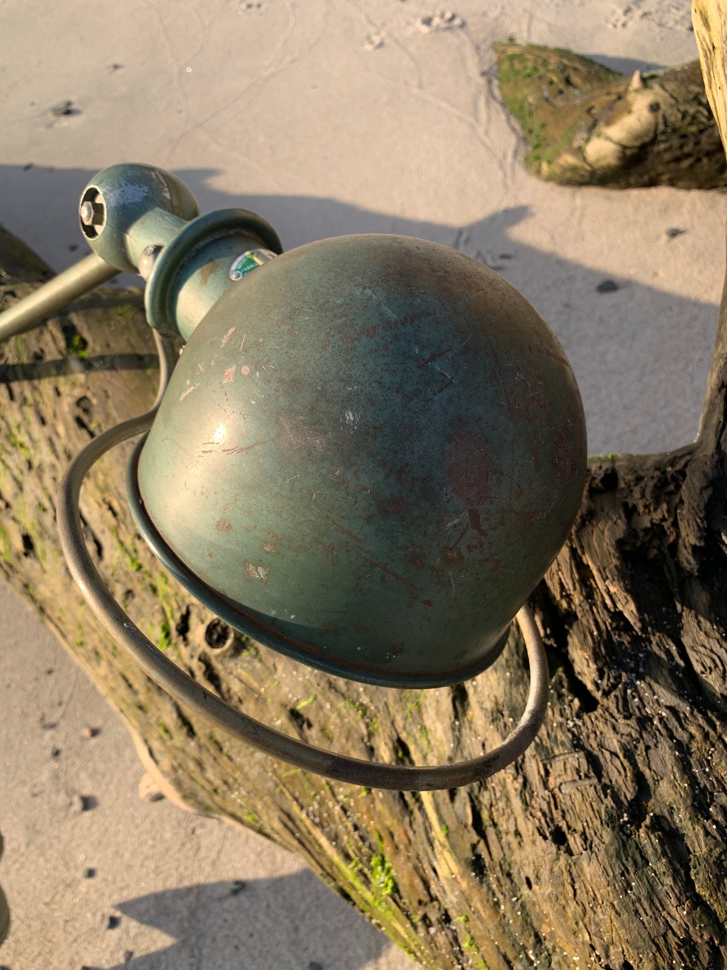 Jieldé med 2 arme og bordbeslag - Grøn