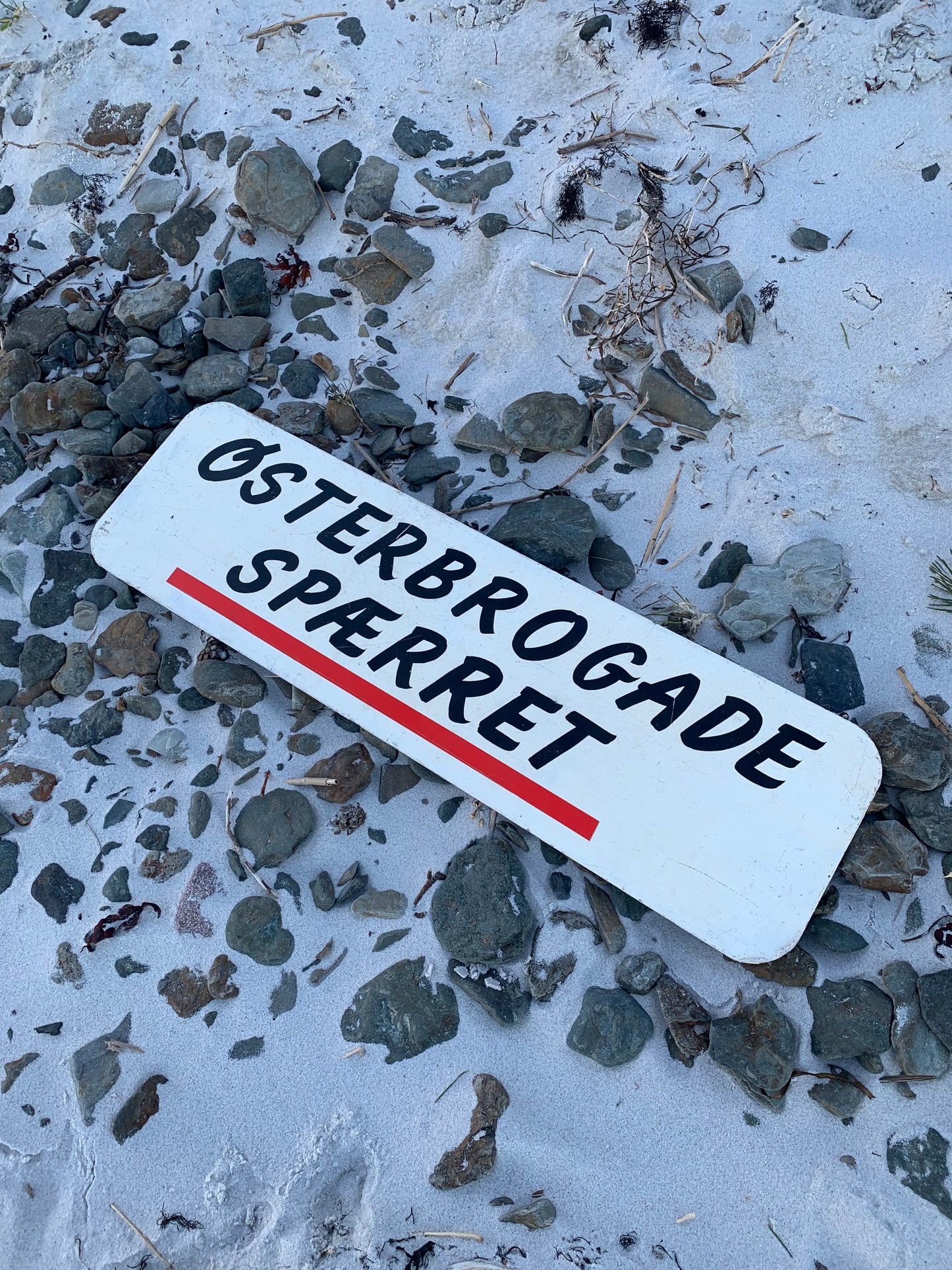 Skilt - Østerbrogade spærret