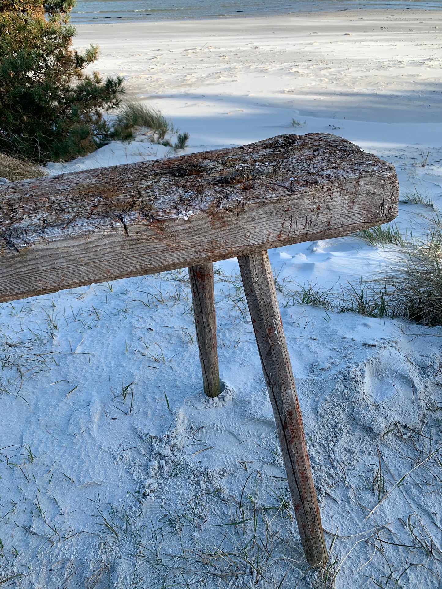 Huggeblok med helt fantastisk patina