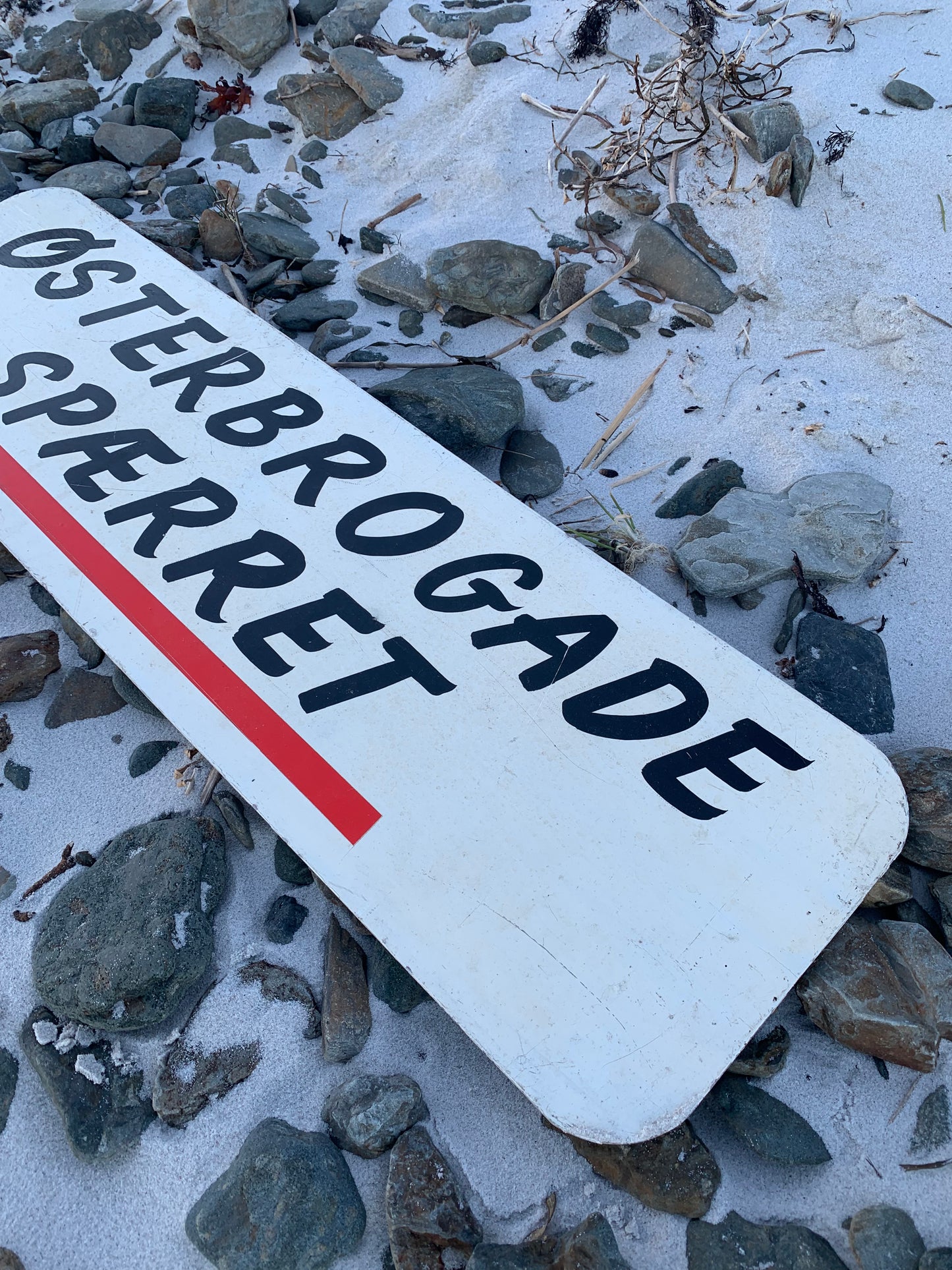 Skilt - Østerbrogade spærret