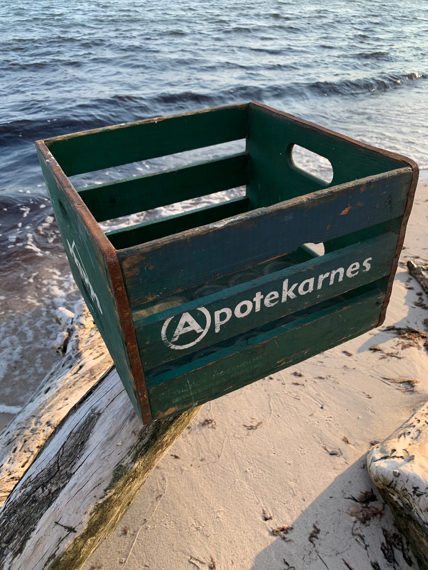Trækasse med tekst