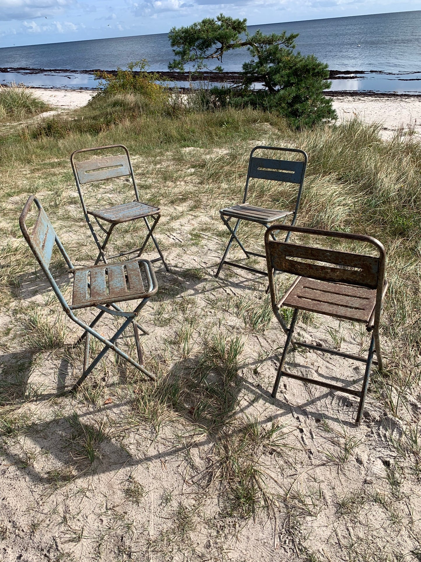 Rå klapstol med patina - prisen er pr. stk.