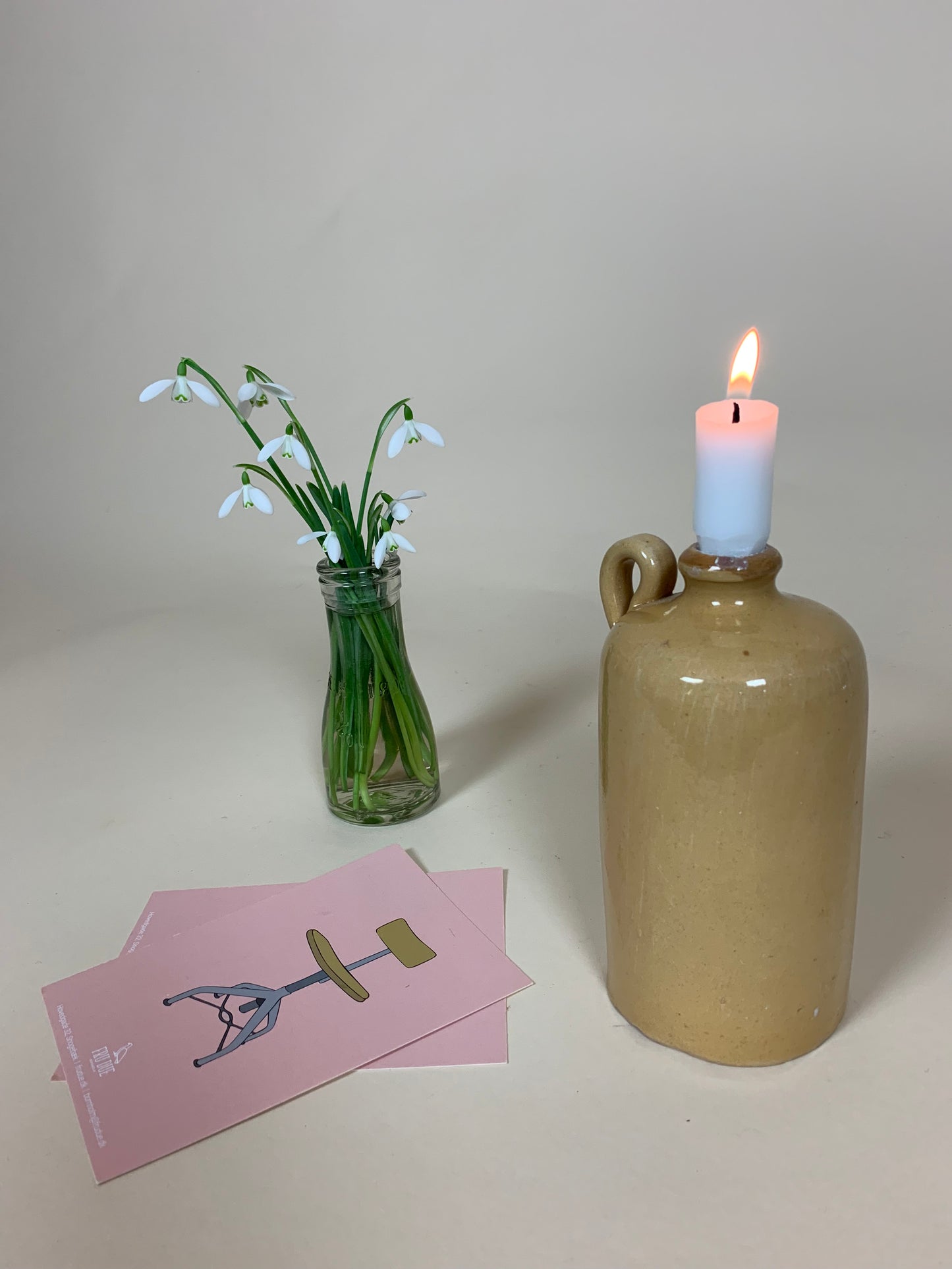 Skøn Fransk keramikdunk (kan anvendes til lys)