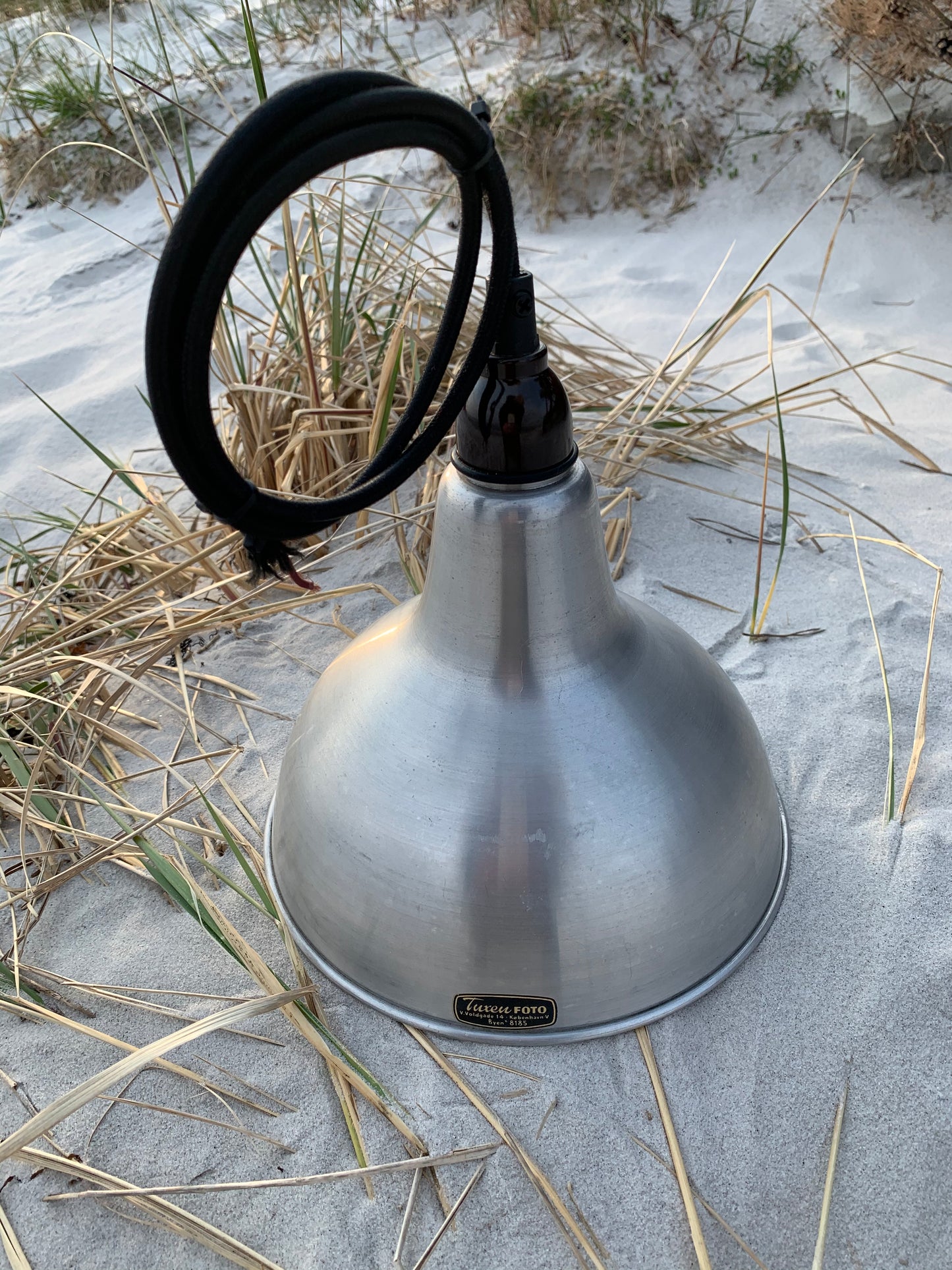 Industriel lampe med sjov detalje