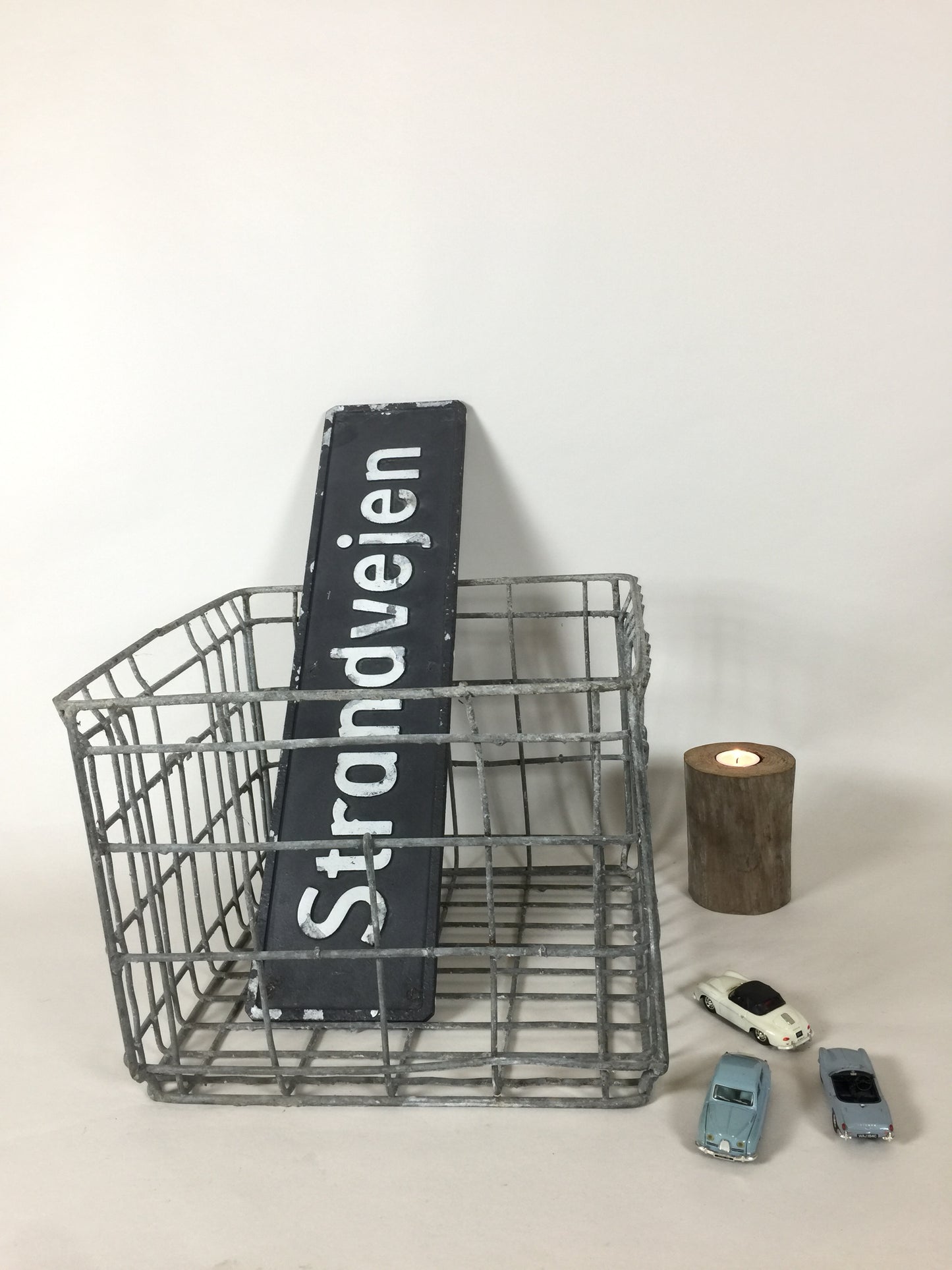 Skøn gammel trådkurv