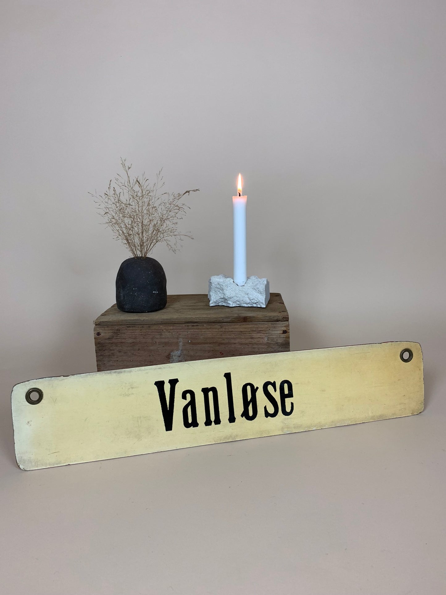 Gammelt sporvognsskilt