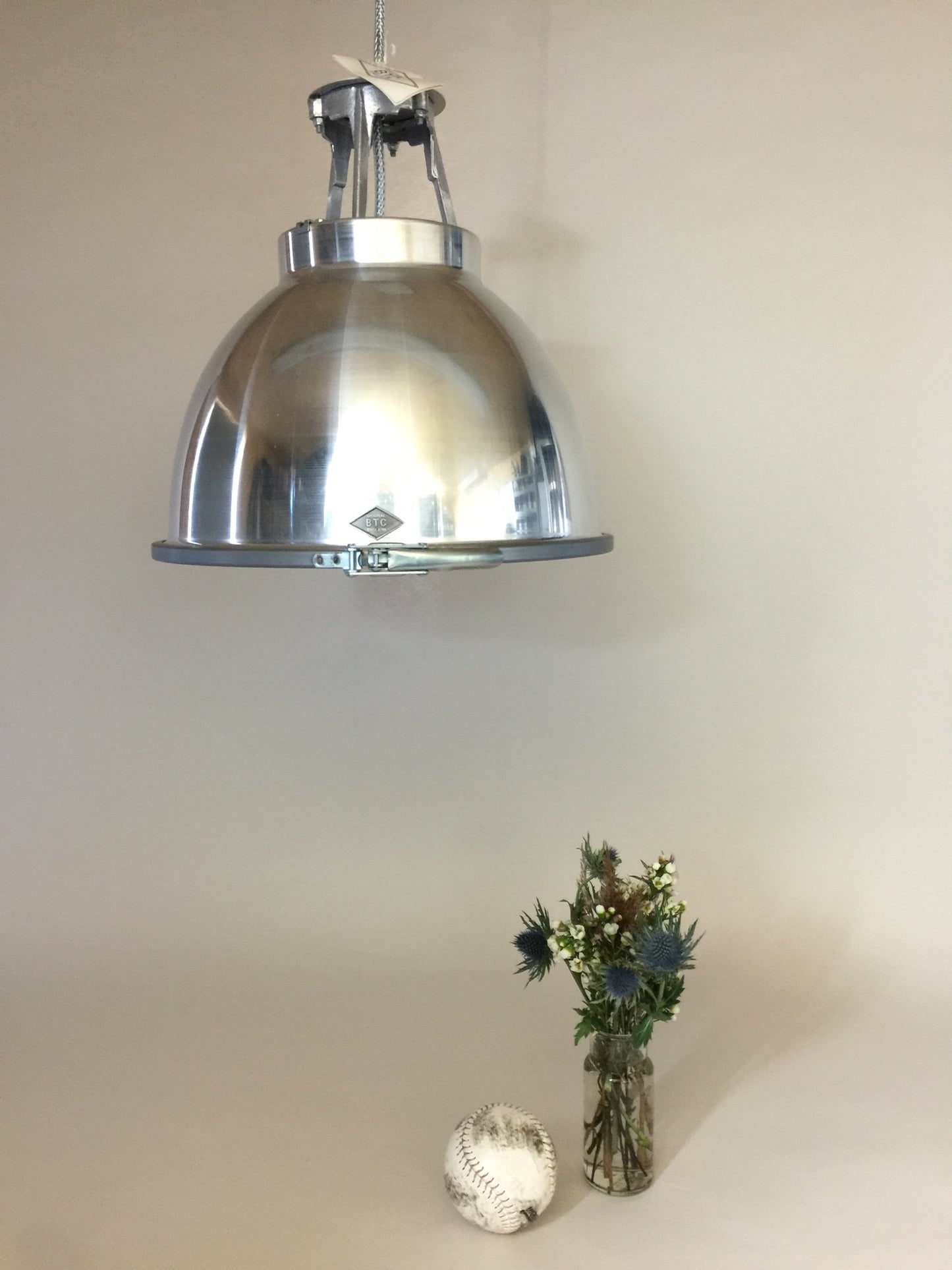 Original BTC lampe - Titan med sandblæst glas