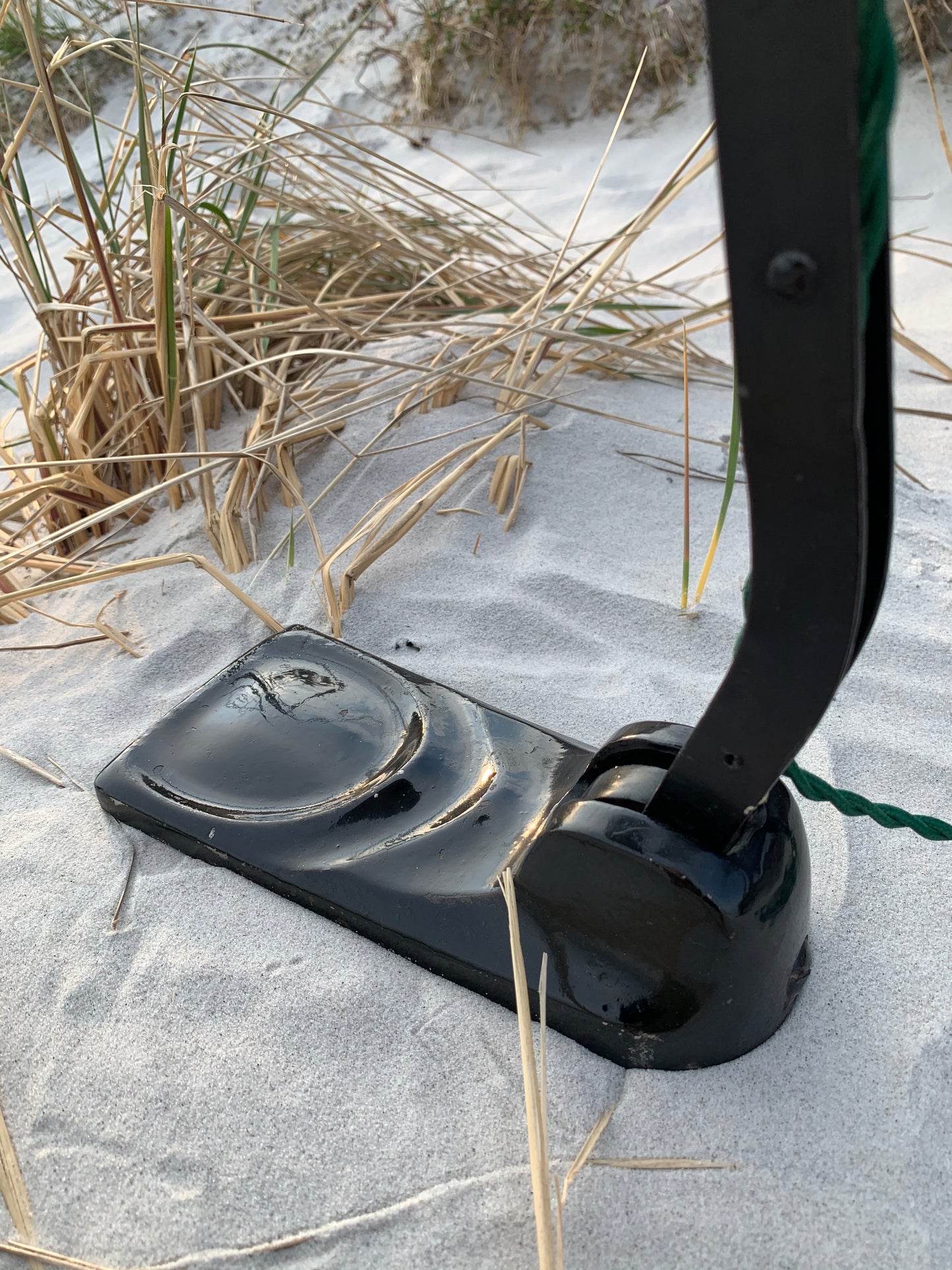 Notarlampe med grøn emaljeskærm