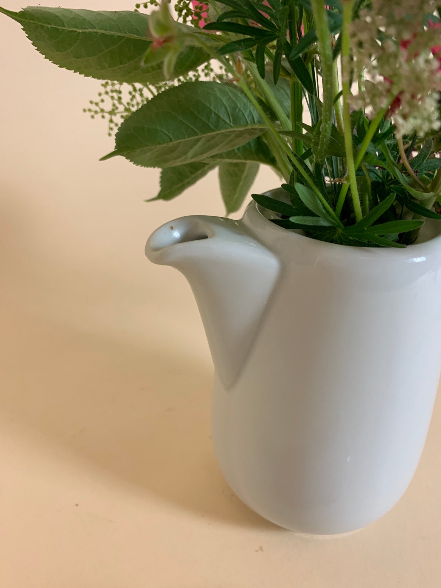 Lille porcelænskande med låg