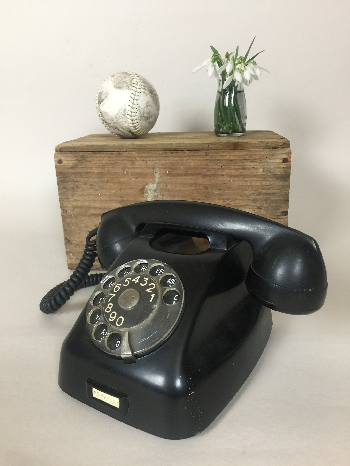 Gammel sort telefon