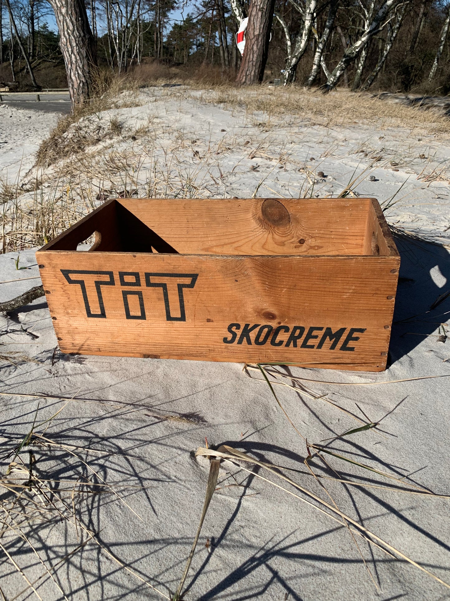 Trækasse med reklame