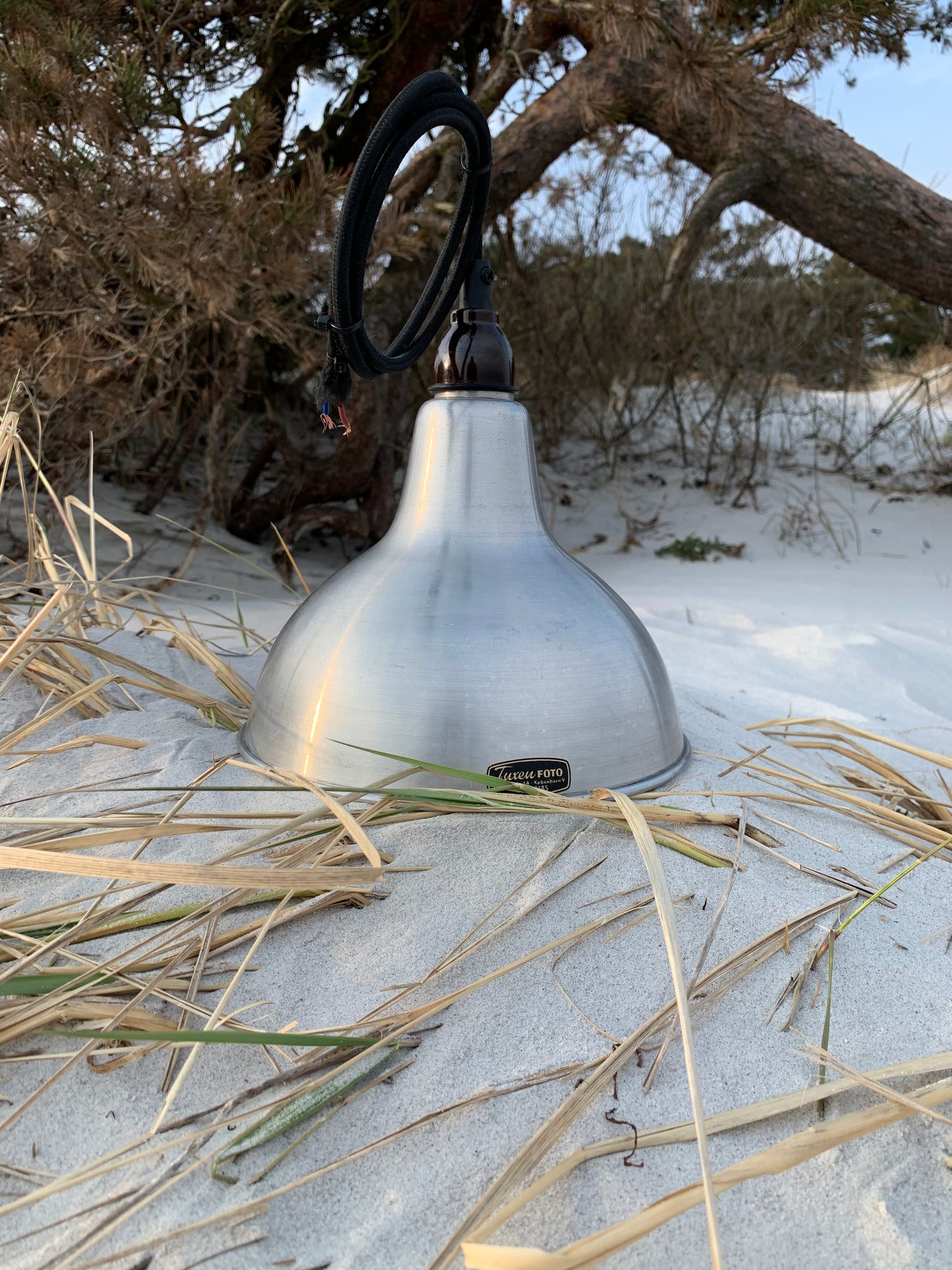 Industriel lampe med sjov detalje