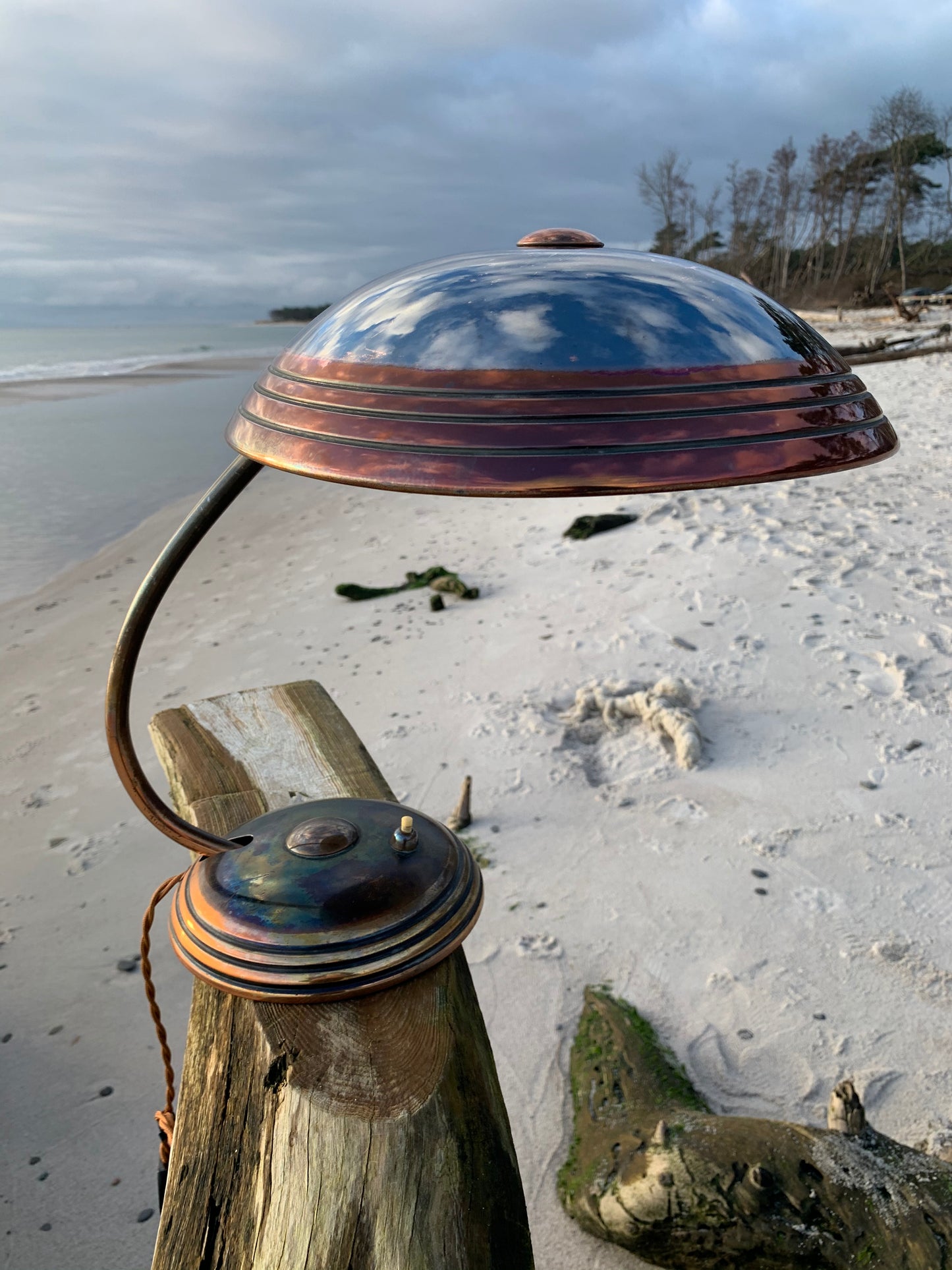 Rå Helo lampe - Kobber