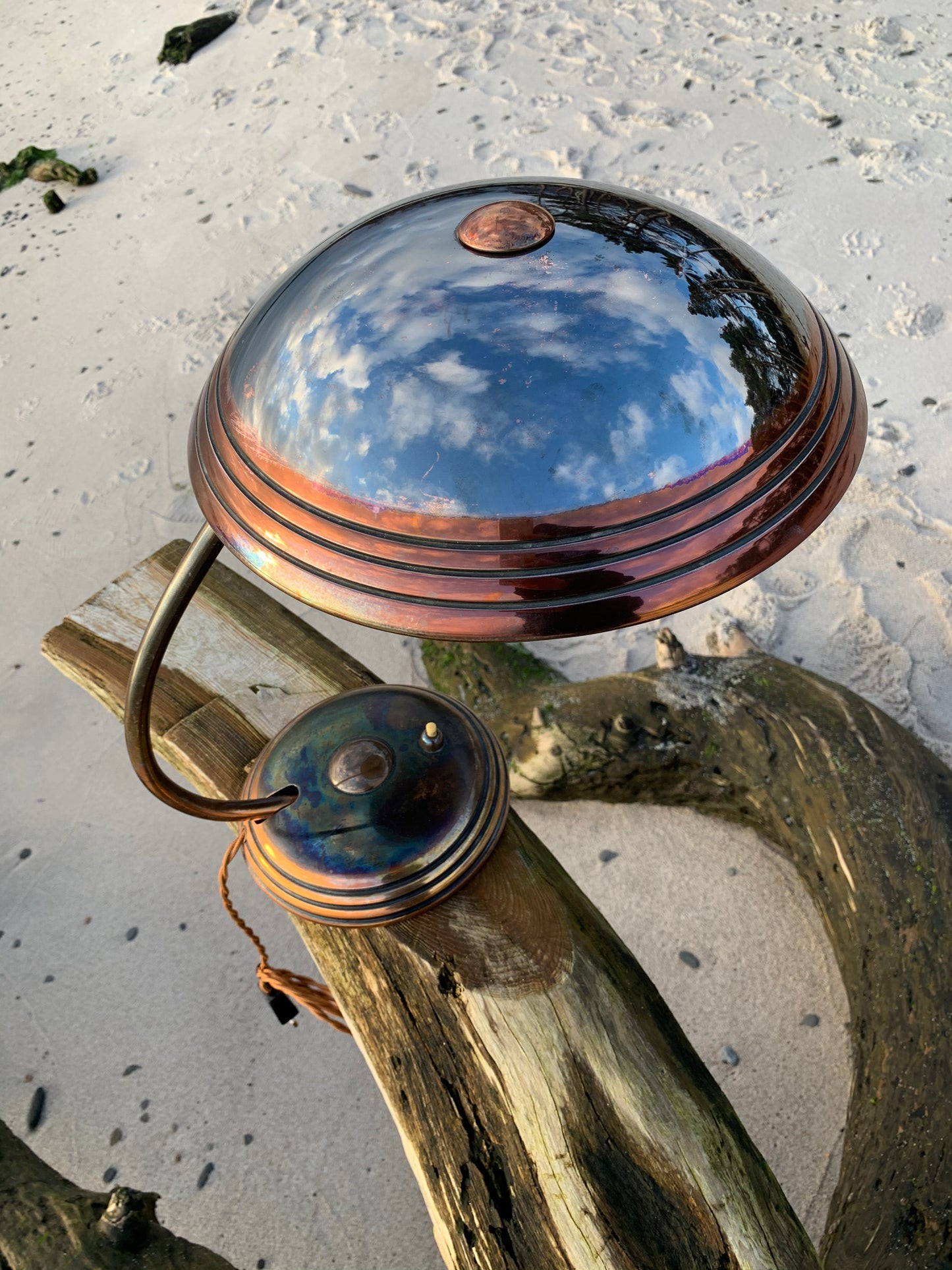 Rå Helo lampe - Kobber