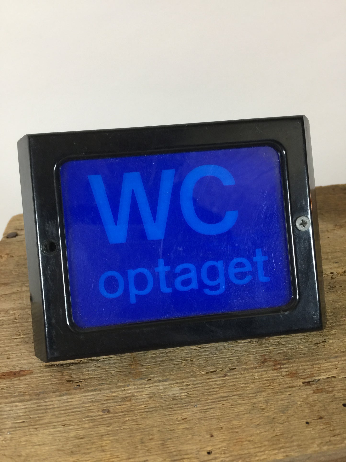 Lysskilt til toilet fra togvogn