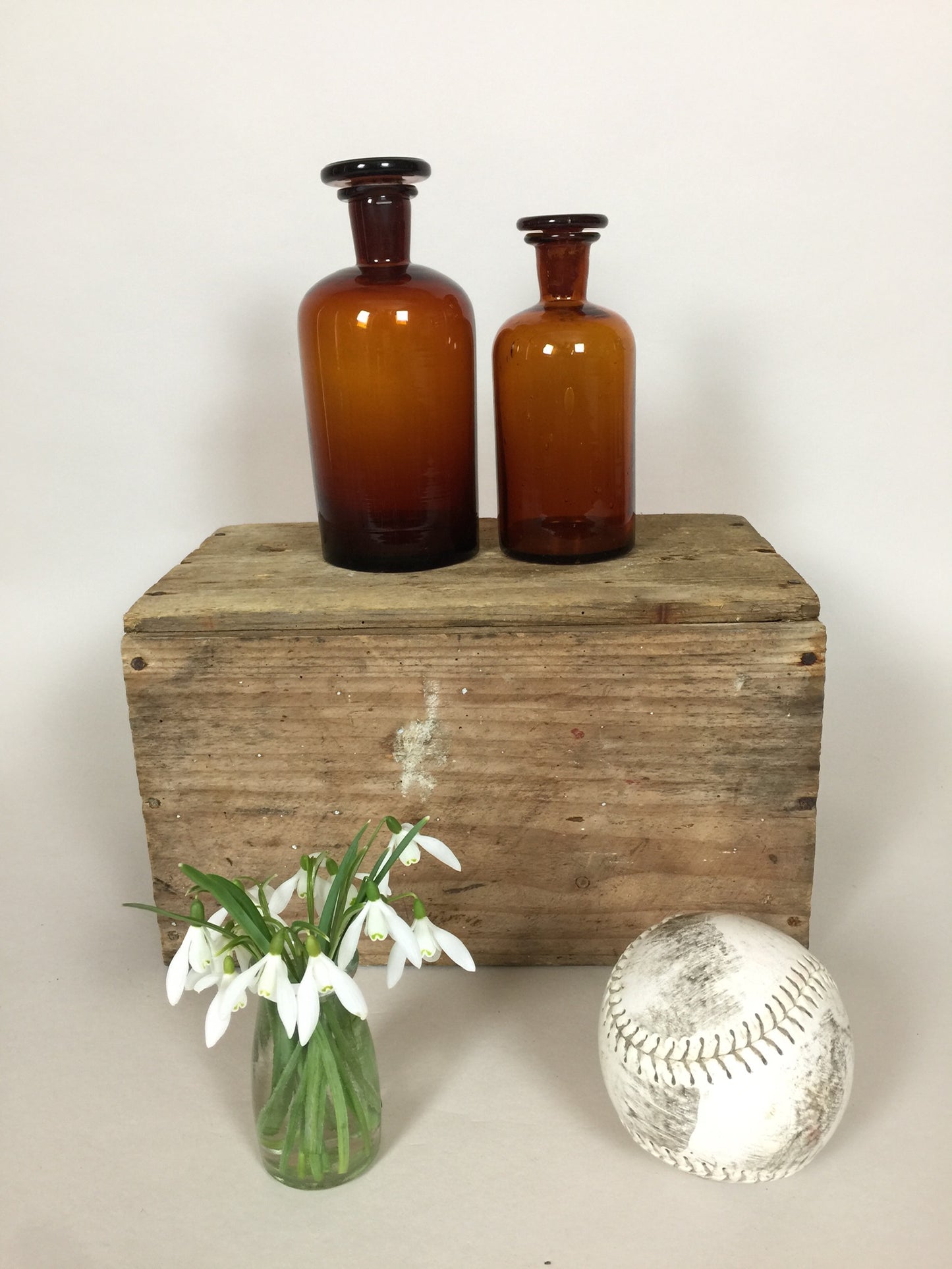 Apotekerflasker med låg (to stk. sælges samlet)