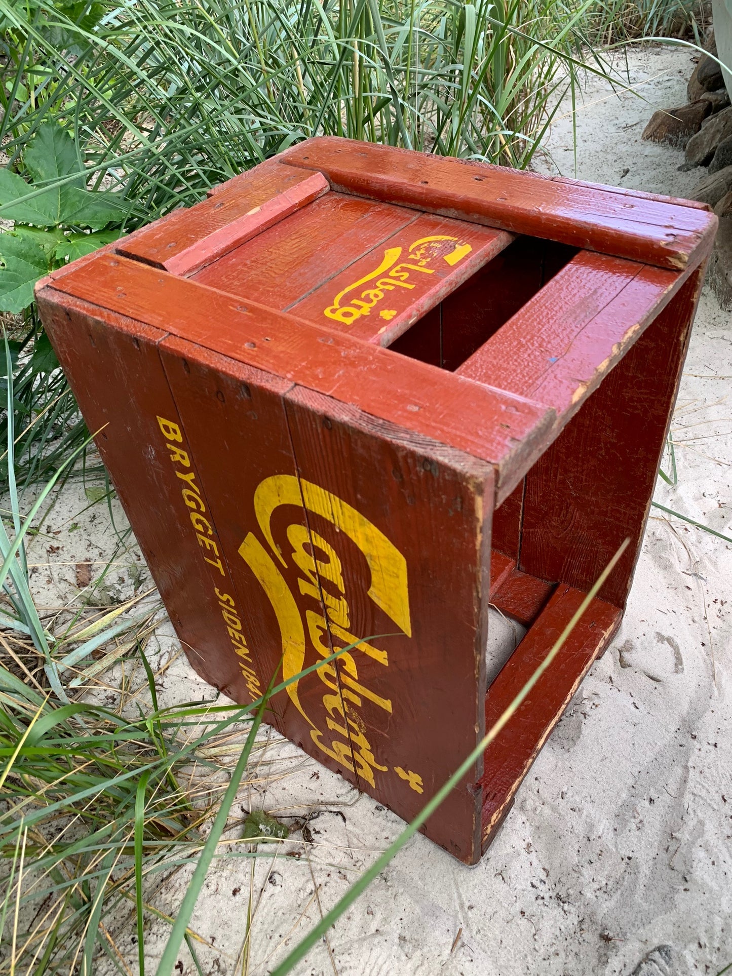 Gammel ølkasse fra Carlsberg