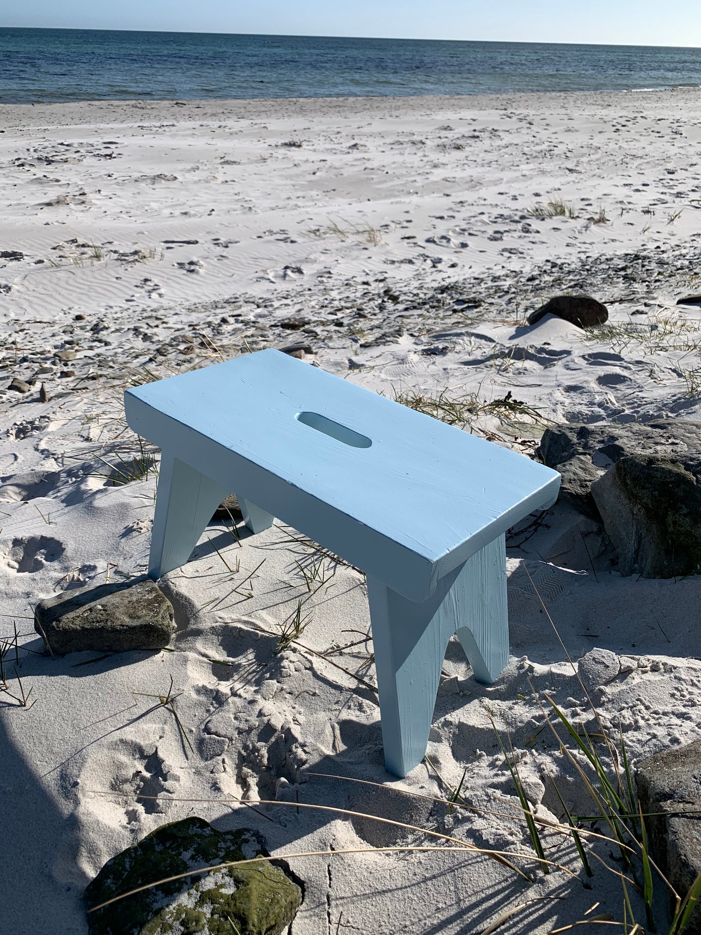 Skammel i lyseblå