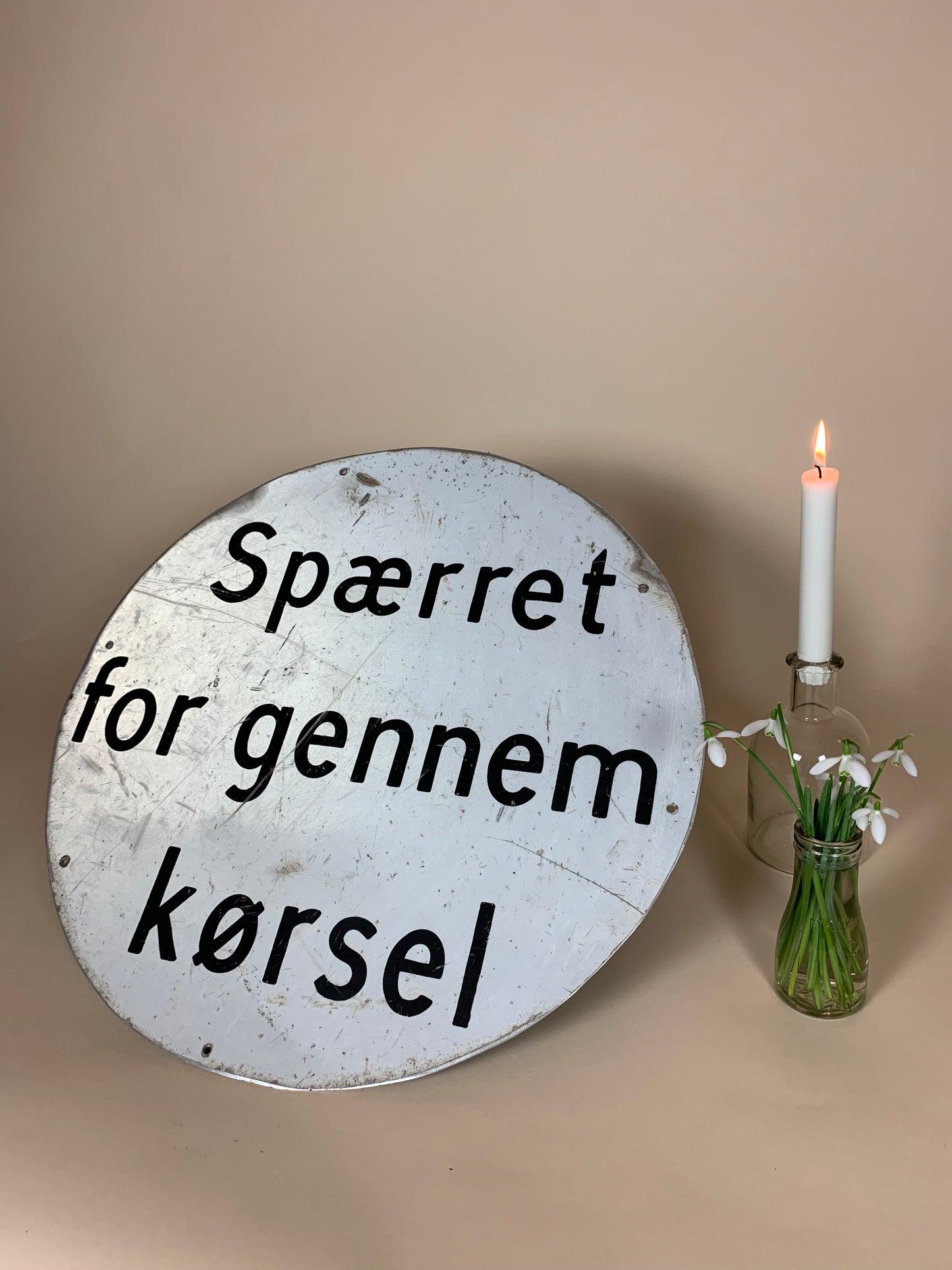 Rundt skilt - Spærret for gennemkørsel