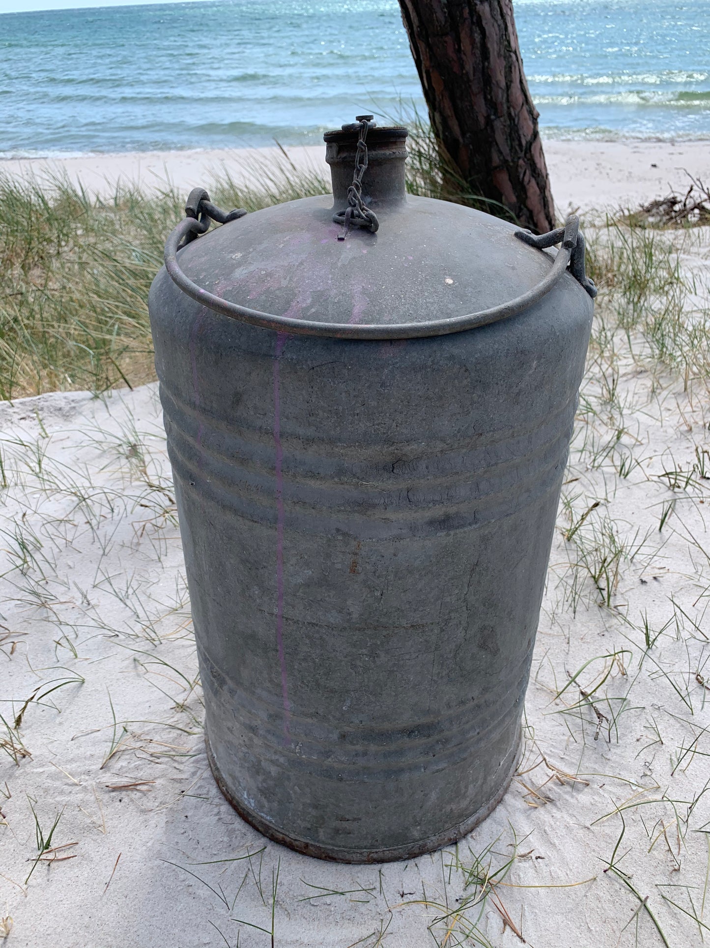 Stor patineret benzindunk 40 L.