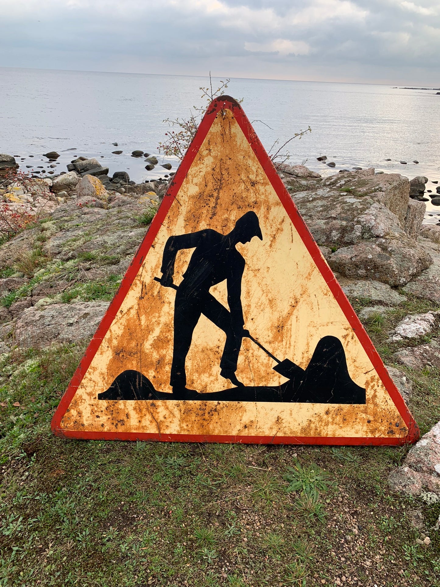 Meget stor og særdeles unik Fransk færdselstavle