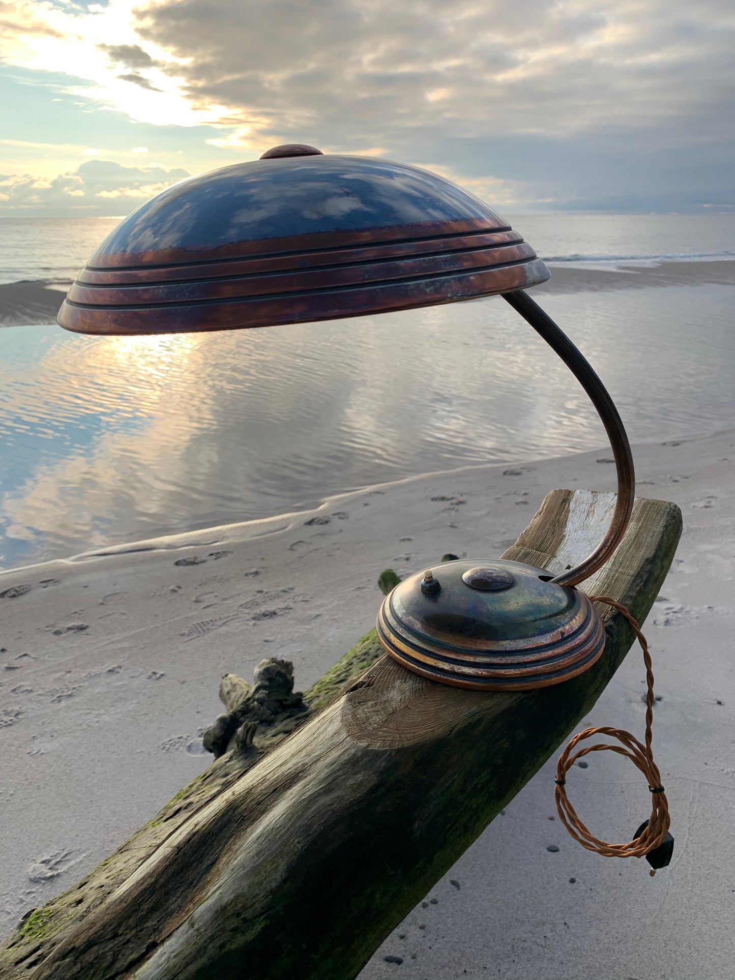 Rå Helo lampe - Kobber