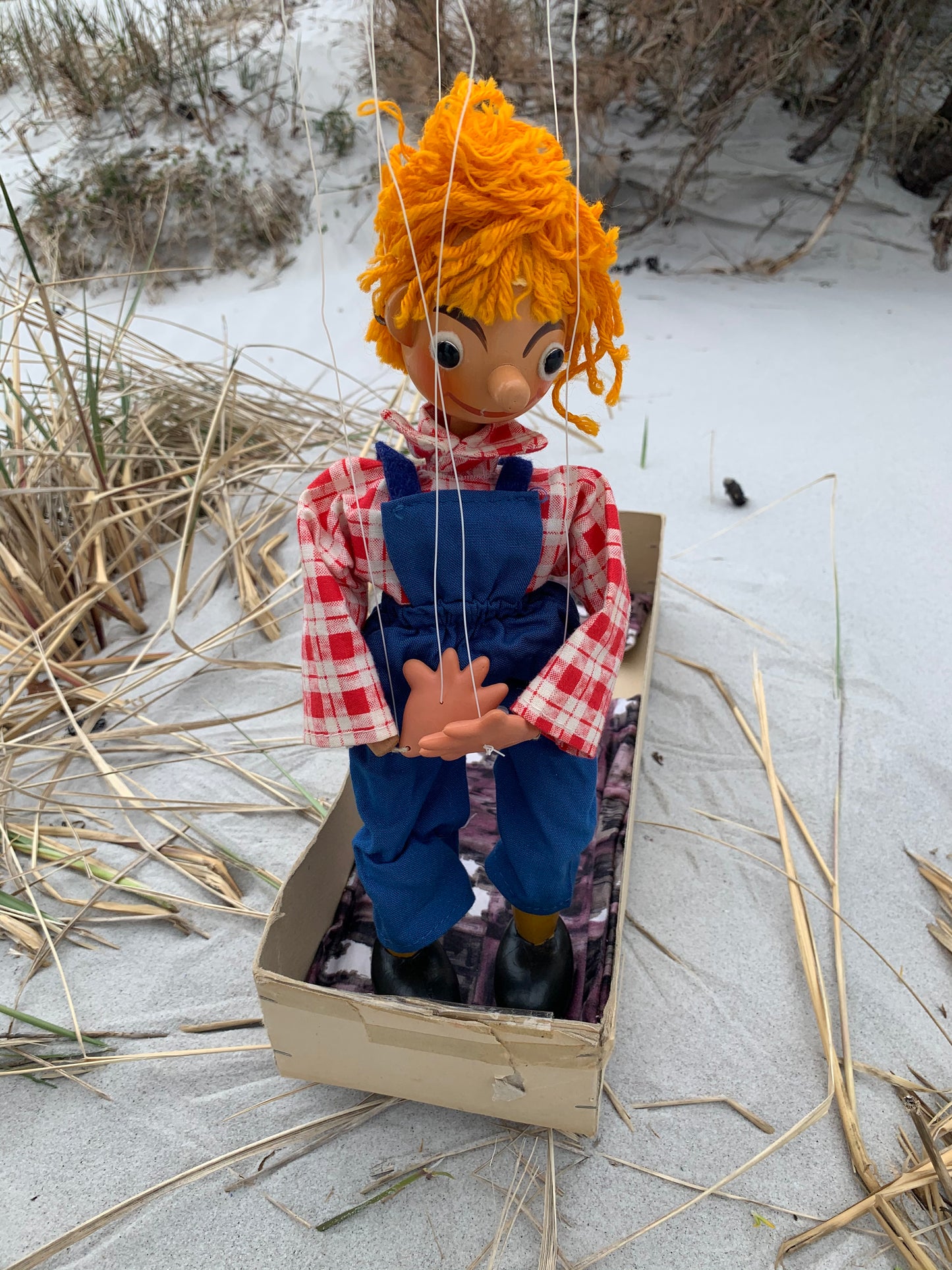 Lillebror marionetdukke i original emballage