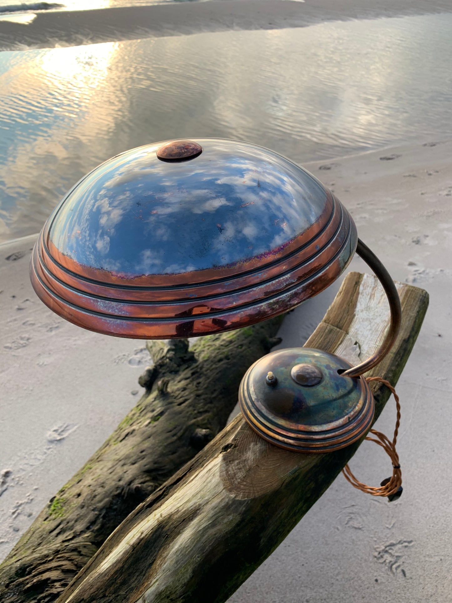 Rå Helo lampe - Kobber