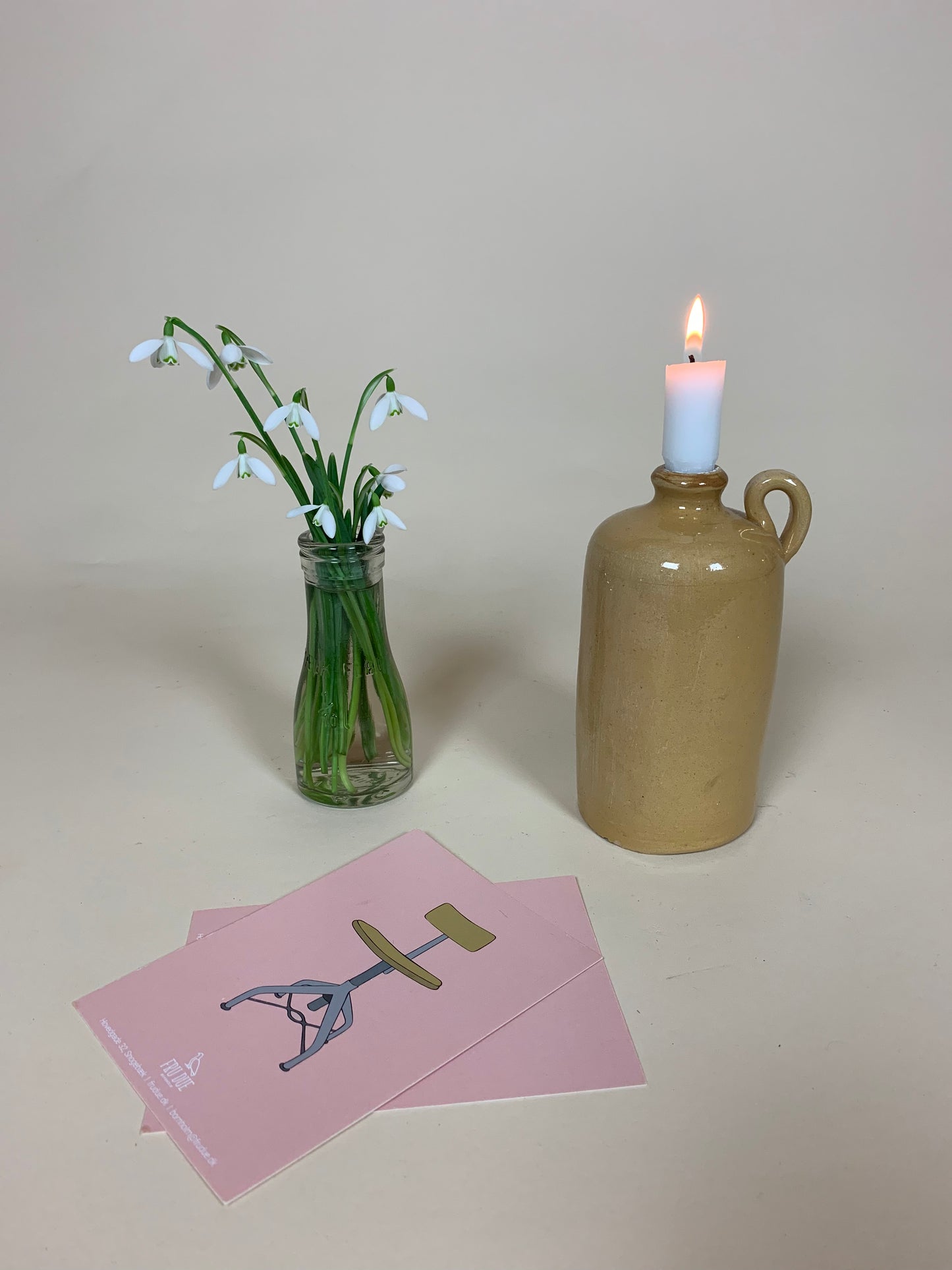 Skøn Fransk keramikdunk (kan anvendes til lys)