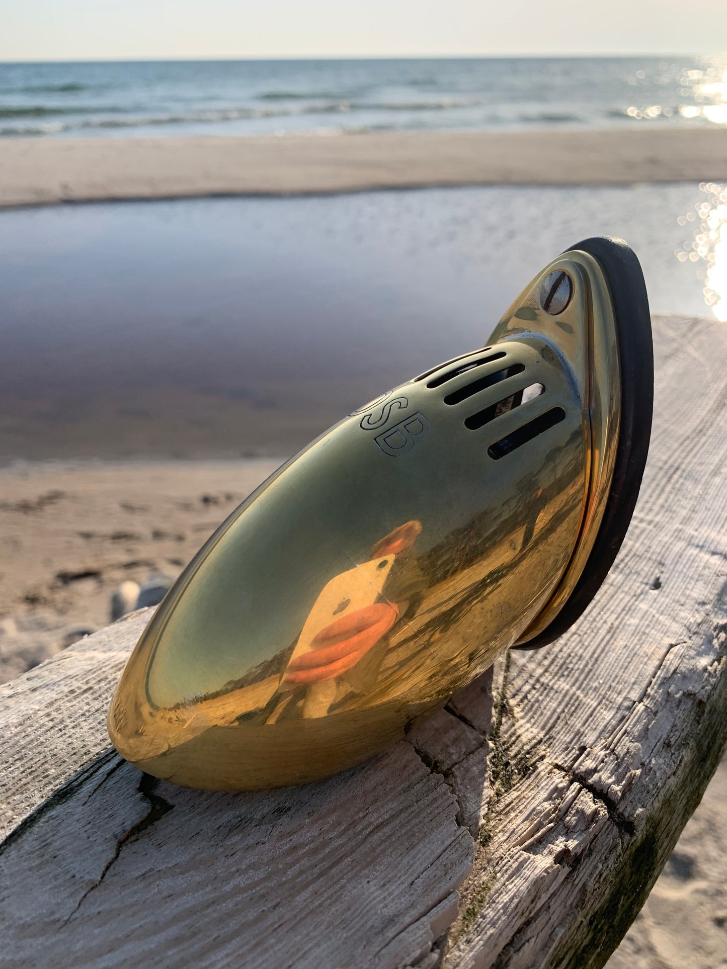 DSB lampe fra sovekupé - Messing