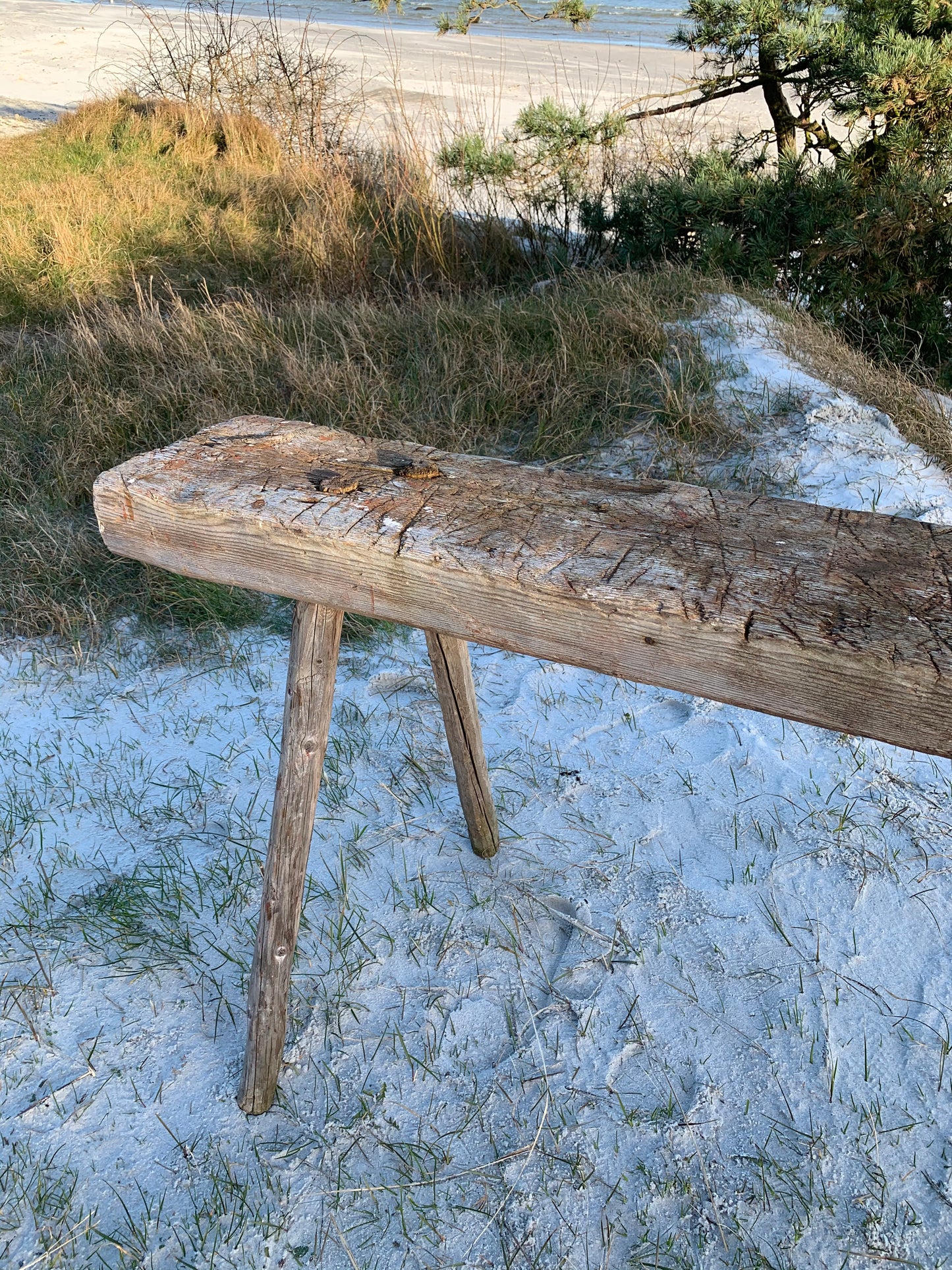 Huggeblok med helt fantastisk patina