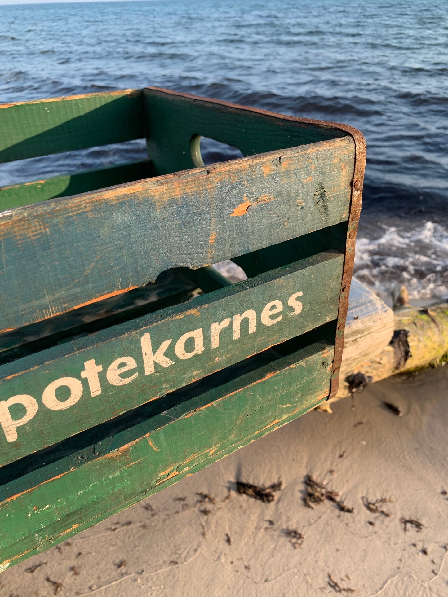 Trækasse med tekst