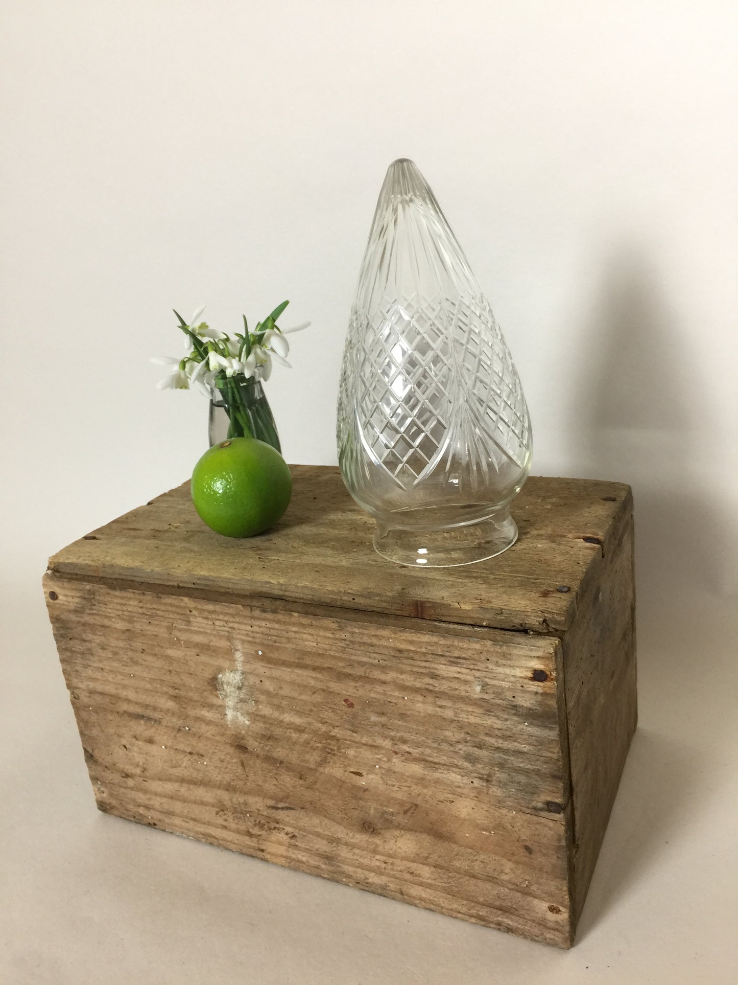 Smukt gammelt lampeglas