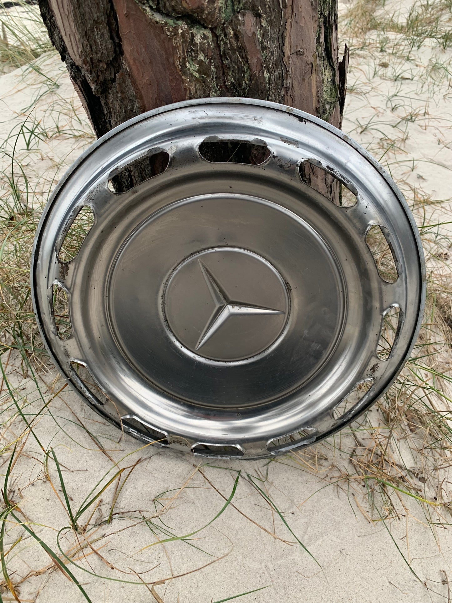 Mercedes hjulkapsel - Grå/blå
