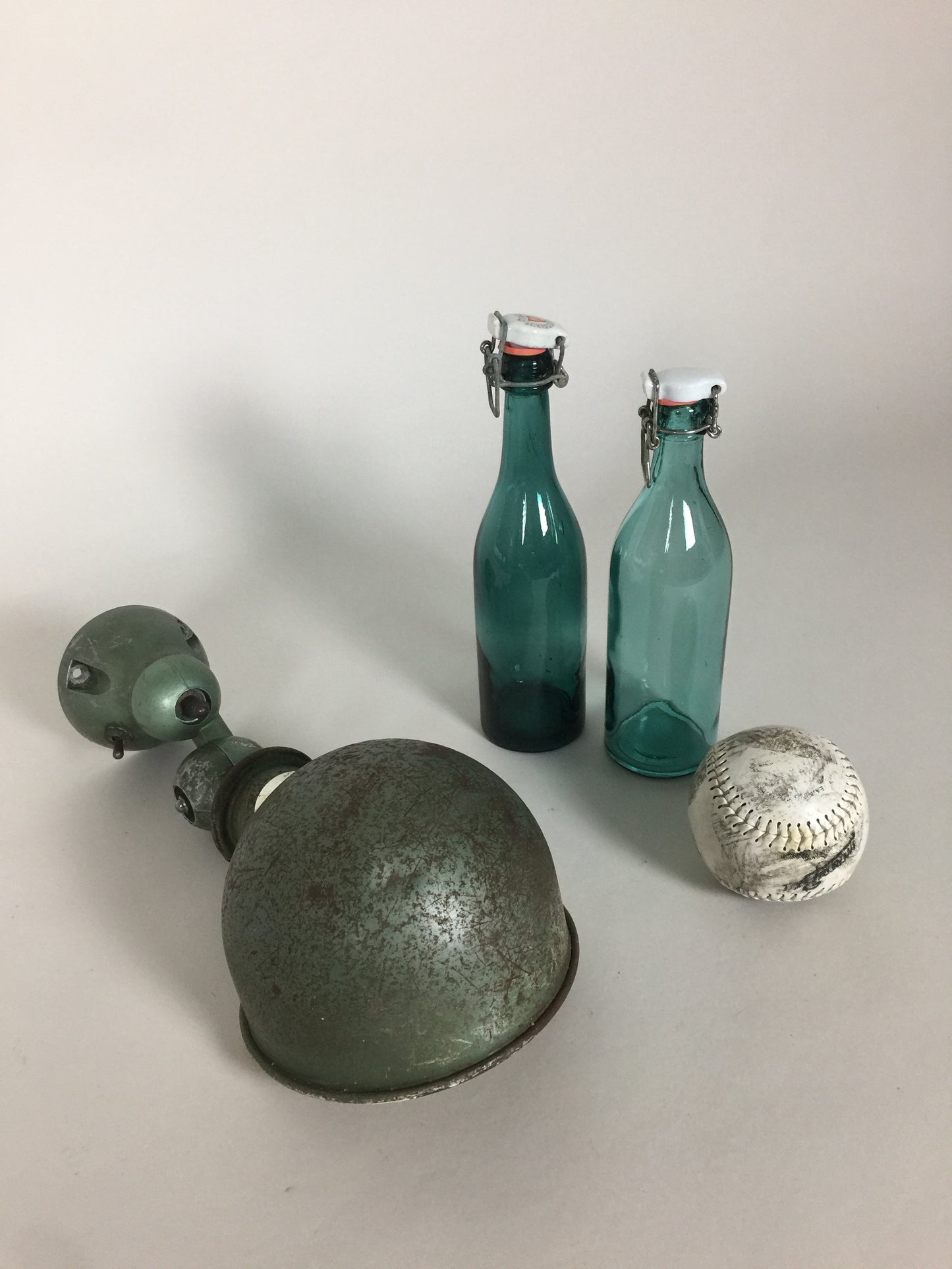 Jieldé lampe i grøn med tænd/sluk kontakt